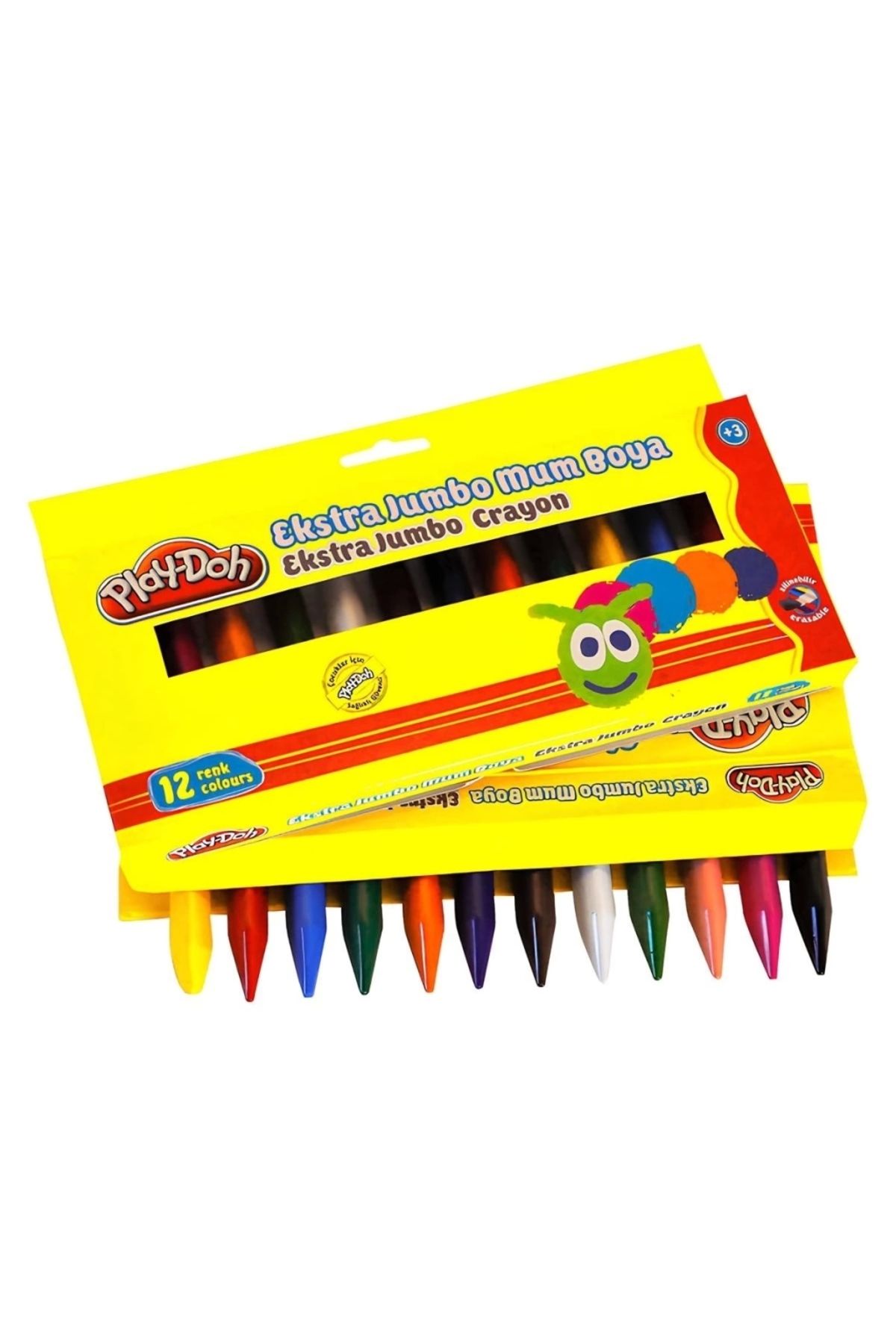 Basic Fun Çocuk Play-Doh 12 Renk Extra Jumbo Crayon