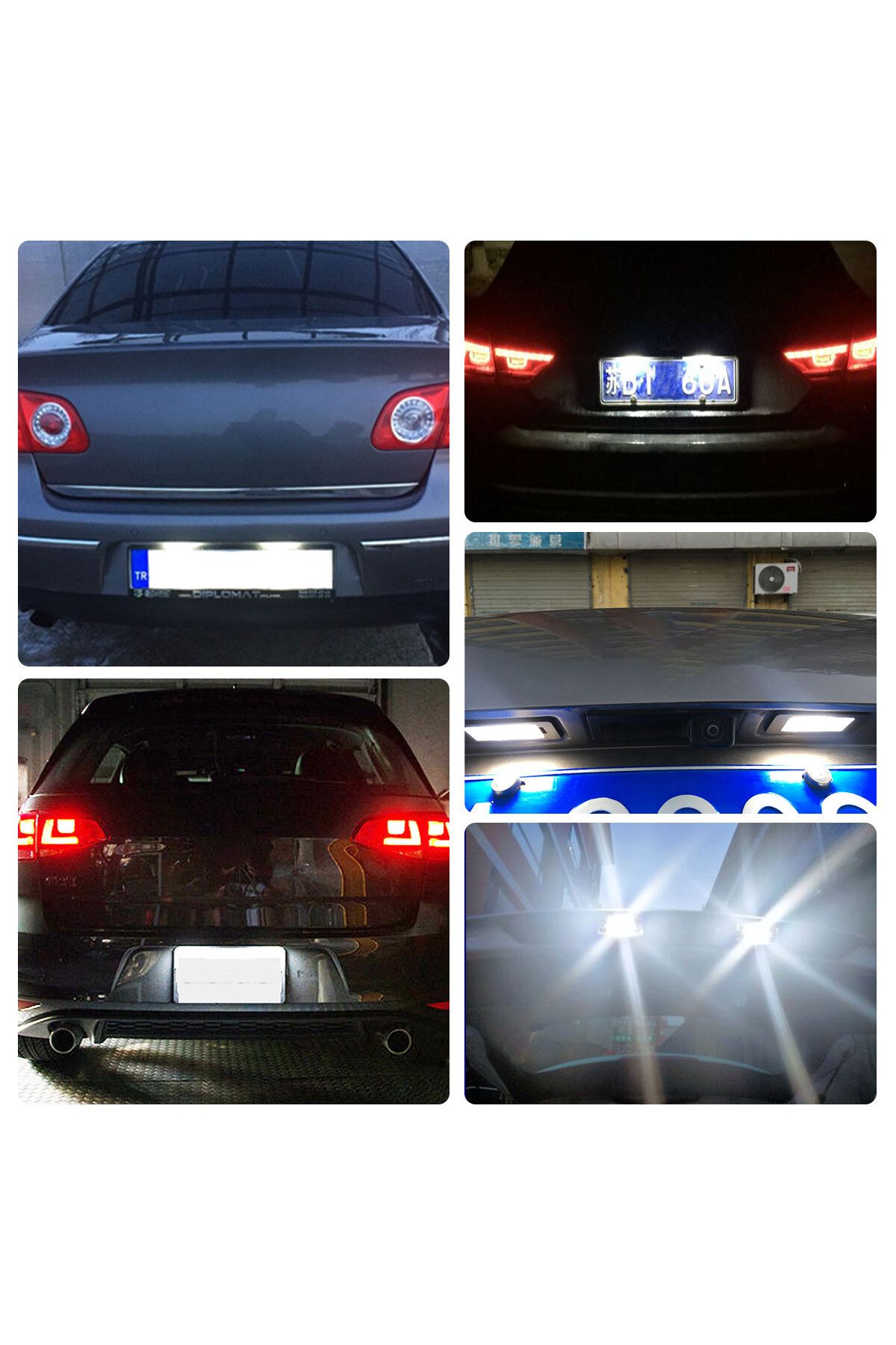Choice-2pcs Led Number License Plate Light Lamp 3b5998026 For Vw Passat B5.5 B6 Caddy Mk3 Golf Transport... 3