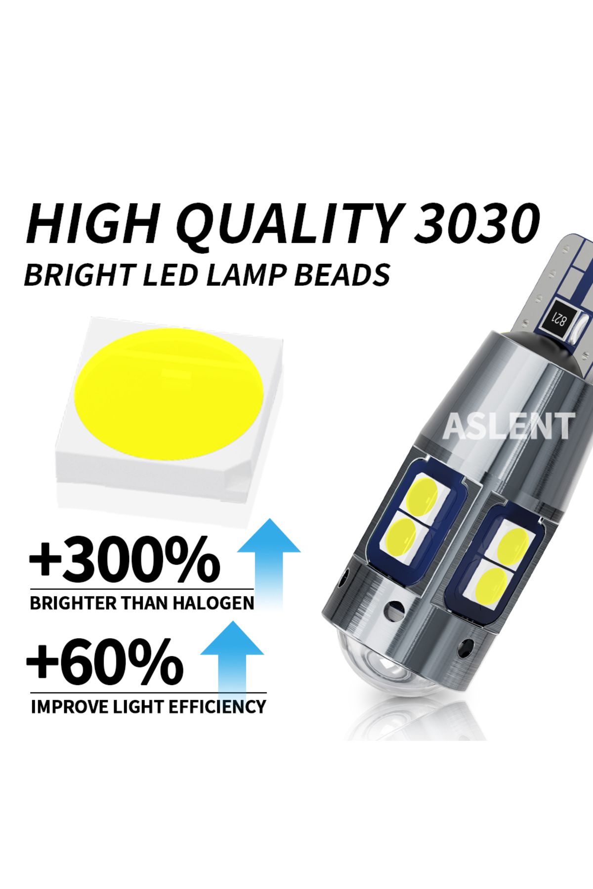 Choice-4 قطع بيضاء W5w T10 LED Canbus لمبات إضاءة بيضاء زرقاء جليدية لمصباح قبة السيارة الداخلي ومصباح صندوق السيارة ومصباح الحديقة 4