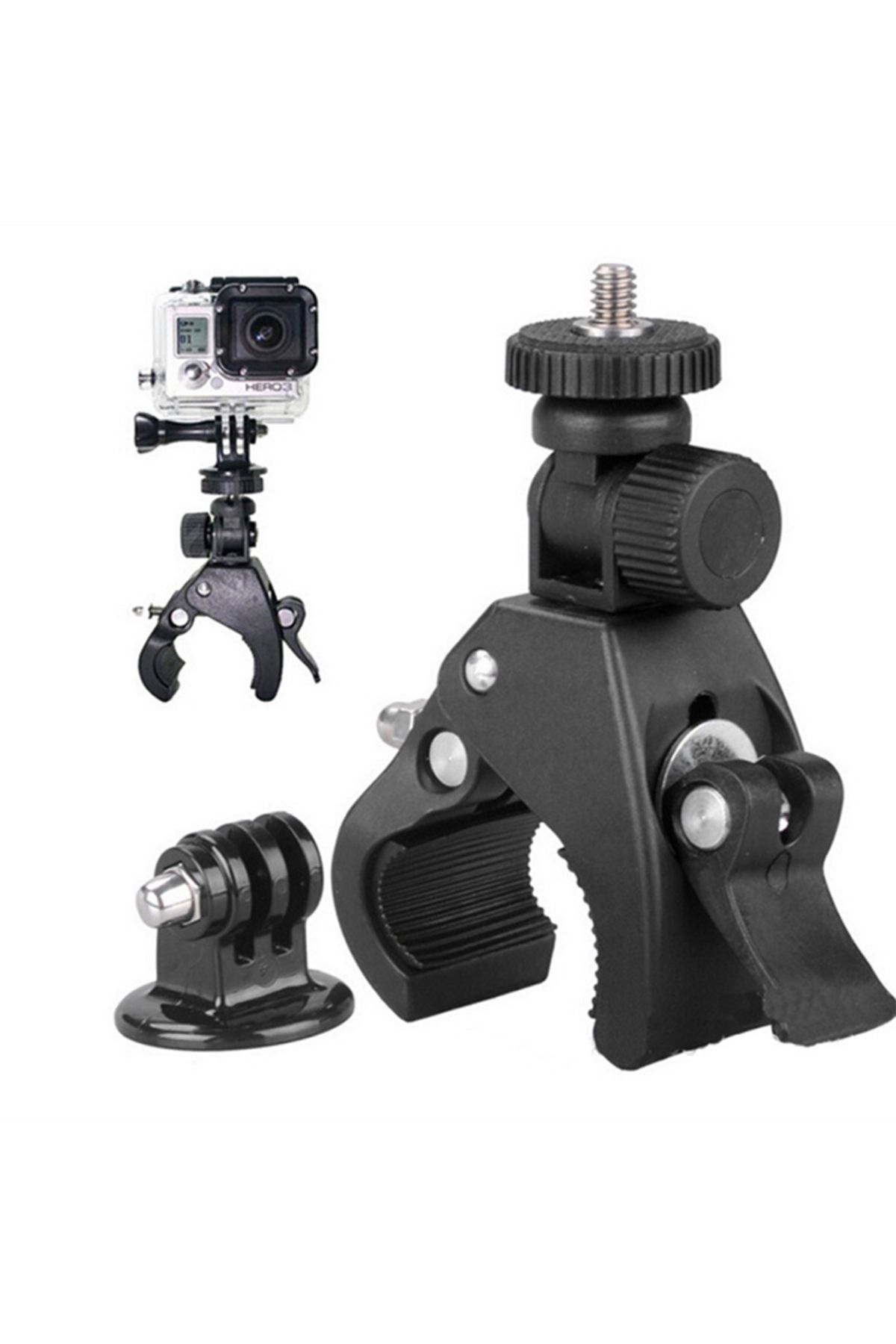 Choice-Camera Tripod Mount+Adapter Handlebar Clamp Roll Bar for Hero 1 2 3 3+ New 6