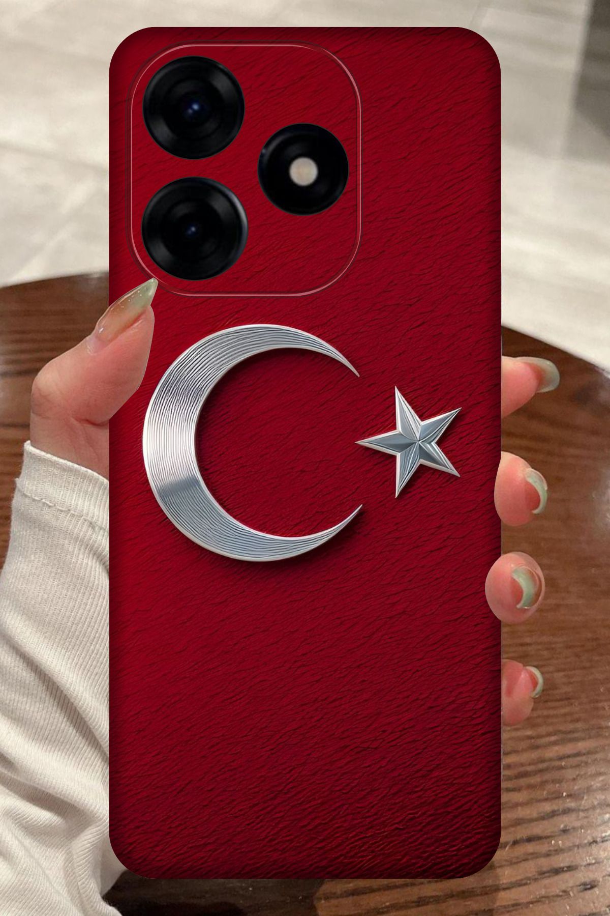 realme C63 Uyumlu Türk Bayrağı Desenli Kamera Korumalı HD Baskılı Silikon Kılıf