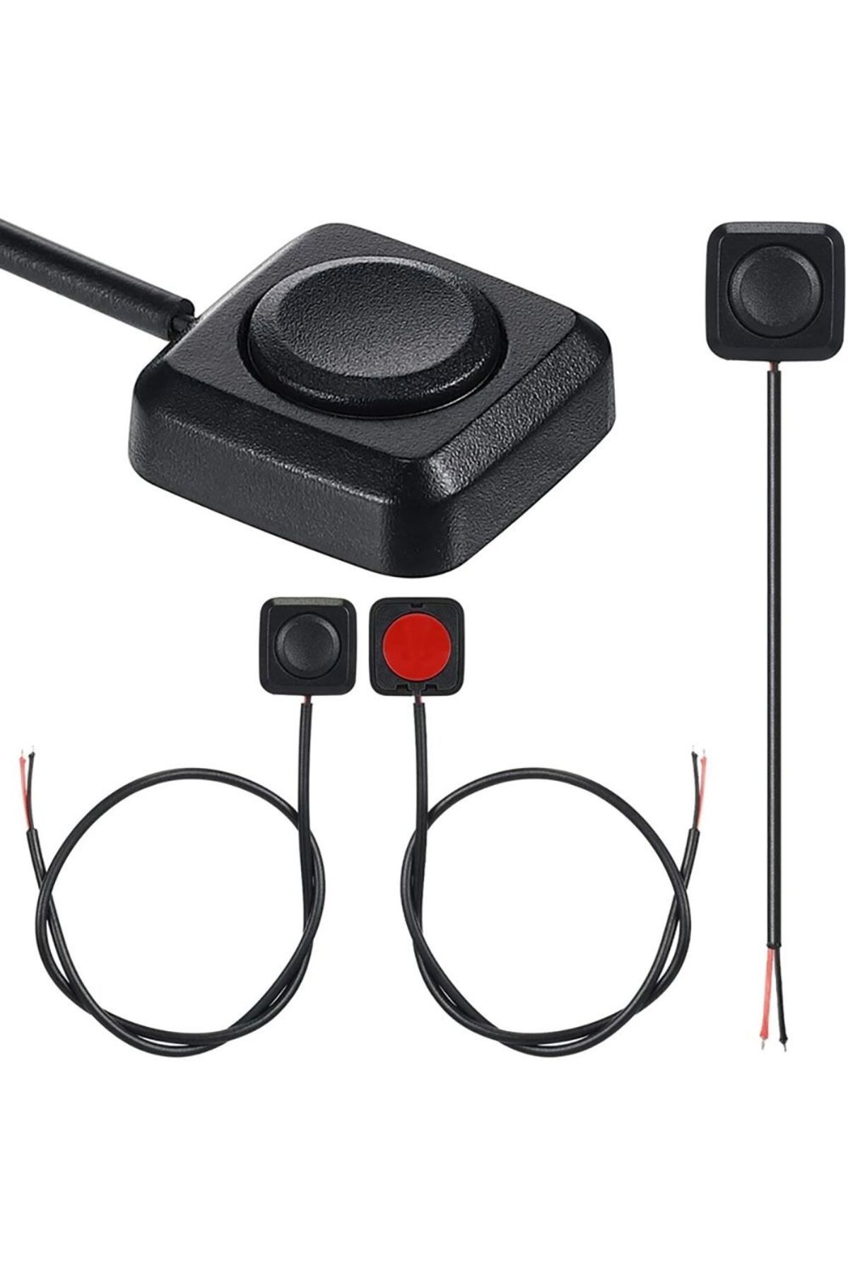 Choice-Momentary Push Button On Off Switch Black Plastic 12V 24V Surface Mount Mini Button Switch 8