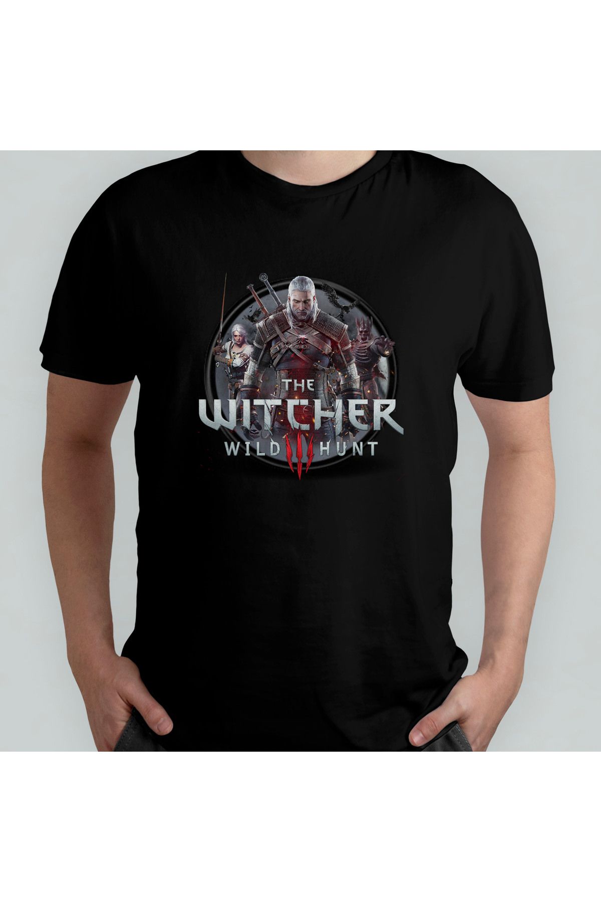 Pixxa The Witcher 3 %100 Pamuklu Bisiklet Yaka T-Shirt Model 1