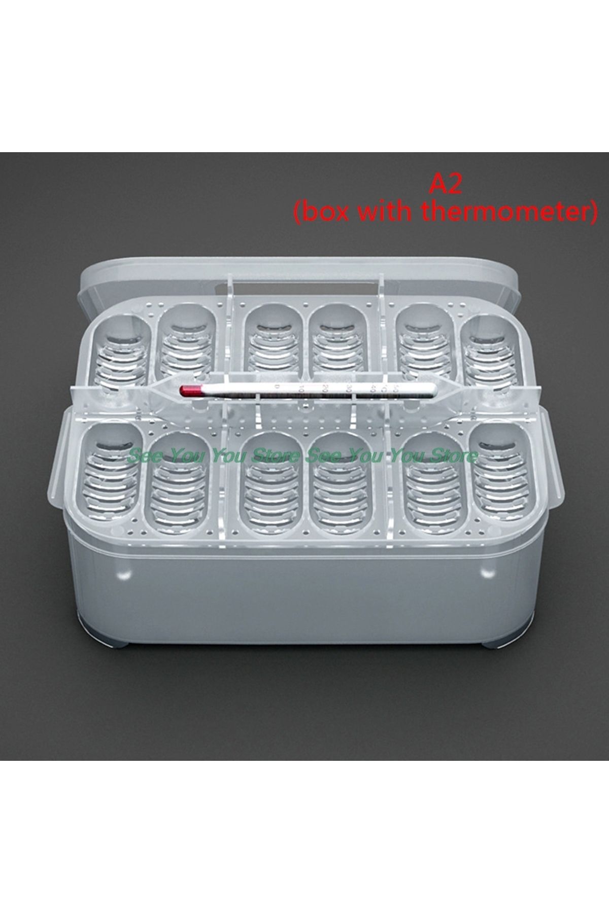 Choice-Nox With Thermometer 12 Grids Hatch Box Snake Lizard Reptile Egg Tray Boxes Hatching Eggs Device Cli 1