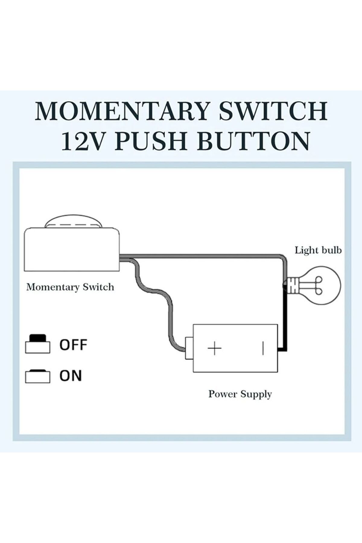 Choice-Momentary Push Button On Off Switch Black Plastic 12V 24V Surface Mount Mini Button Switch 4