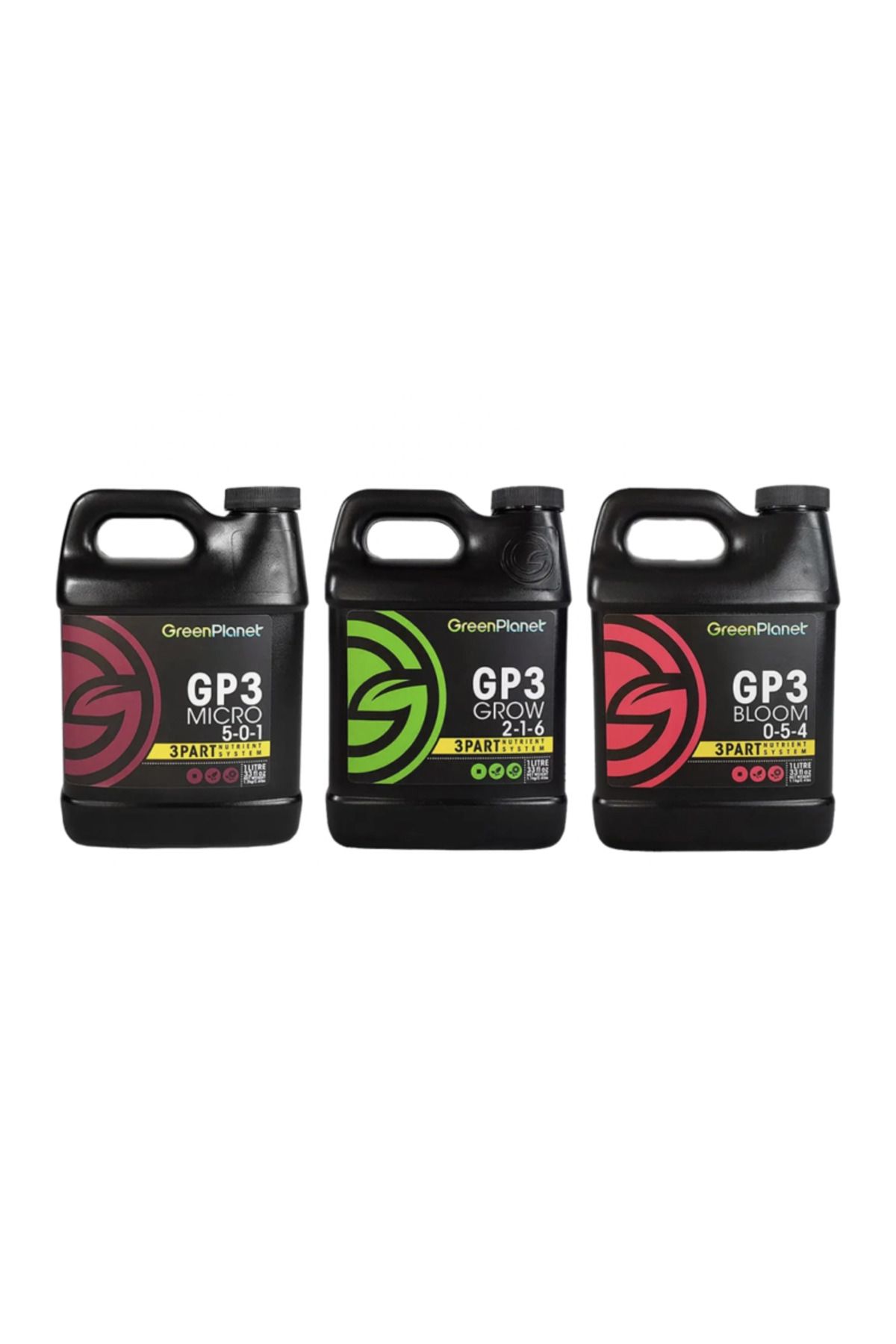 Gplanet Green Planet GP3 Grow Micro Bloom 1 Litre Set