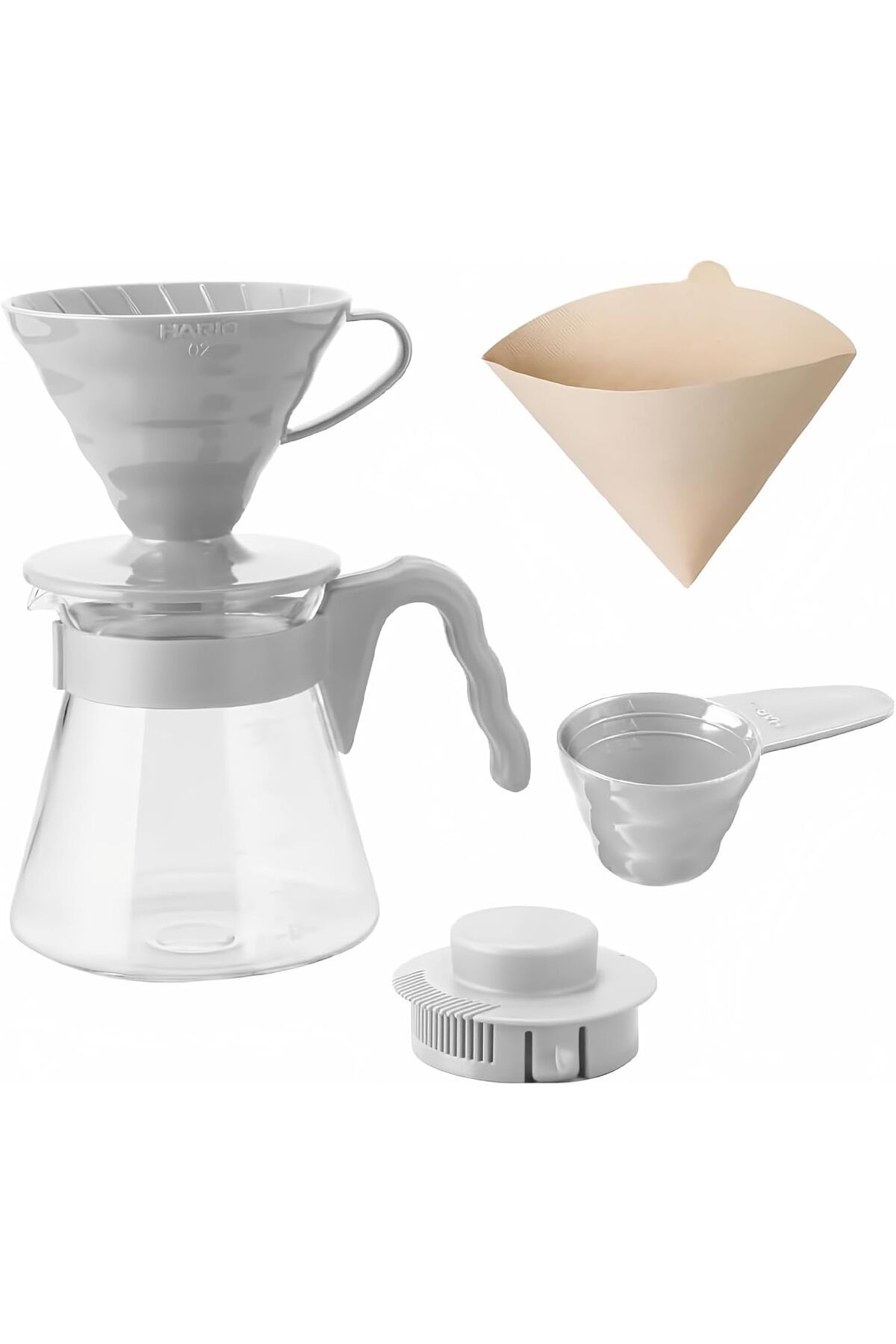 STOREMAX nffastore V60 Kahve Demleme Seti, Açık Gri Star Collectionbuy 1051353