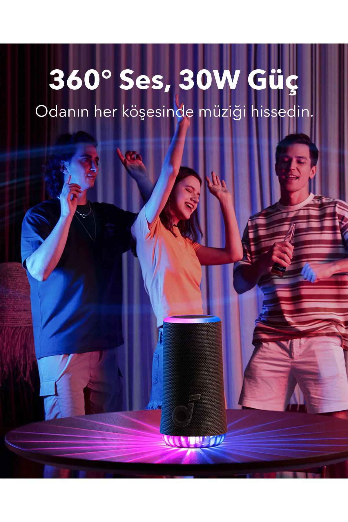 Anker Soundcore Glow Taşınabilir Hoparlör Mavi