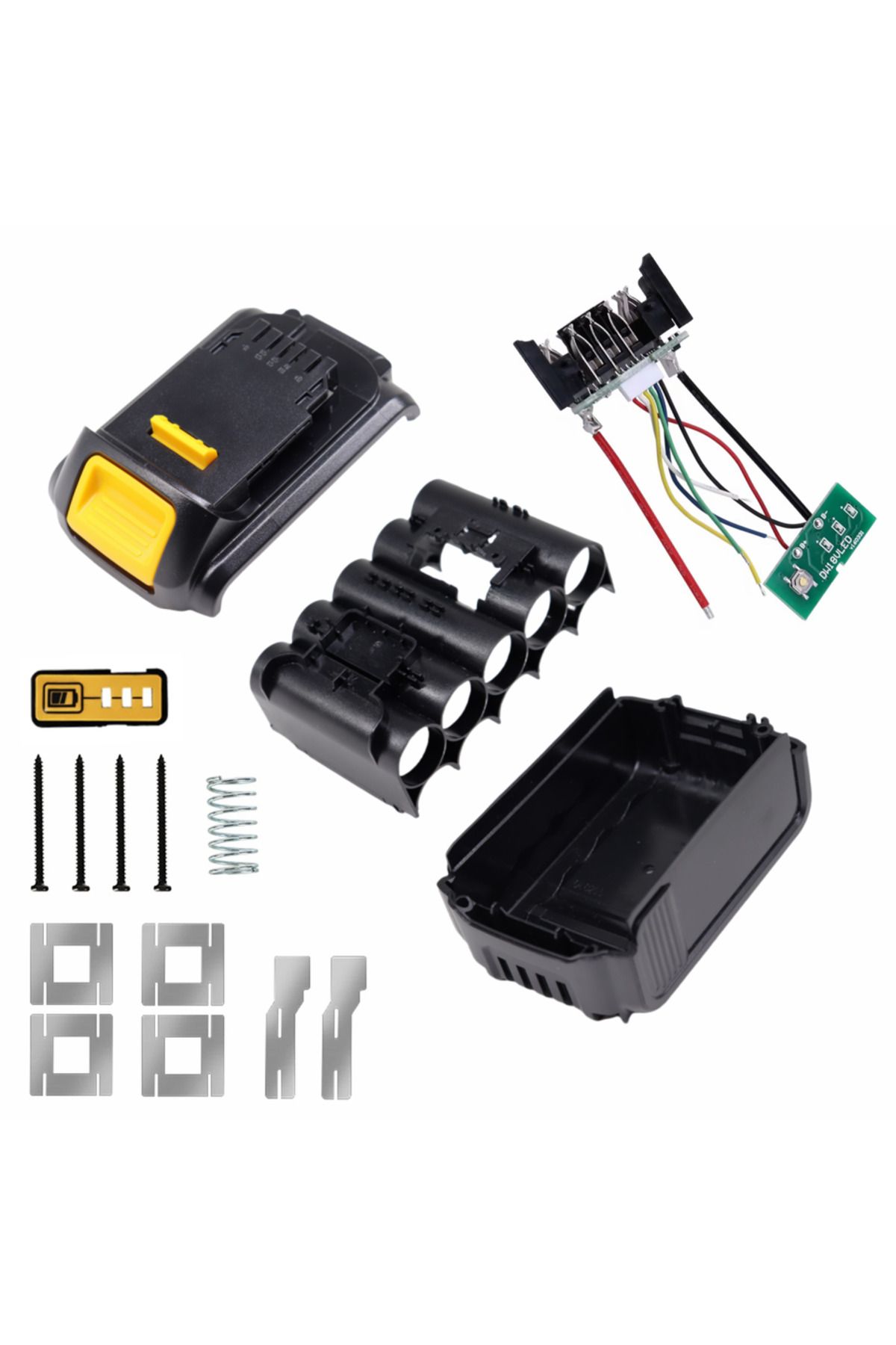 Choice-Kit 10-core Battery Case For Dewalt 18v/20v Li-ion Battery Shell Box With Bms Pcb Board Charging Pro 1