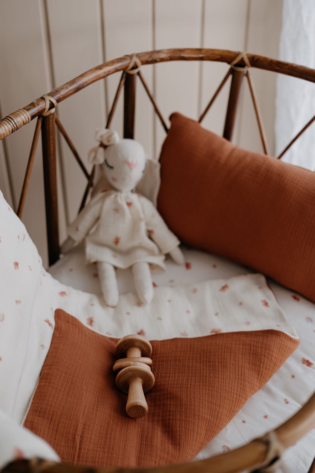 TBA COLLECTION Park Yatak Müslin Nevresim Takımı (80X110) | Boho Butterfly fotoğrafı 4 (önizleme)