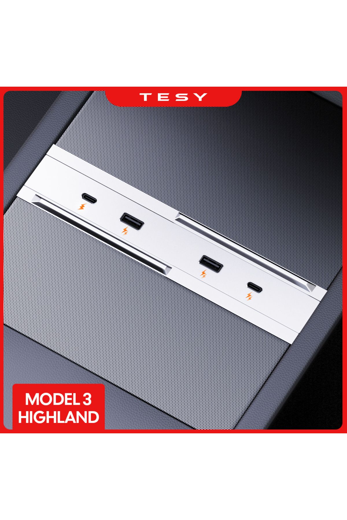 Choice-Highland Usb Hub For Tesla New Model Y 2025 Launch Juniper Central Control Fast Charging Tpye-c Usb 2