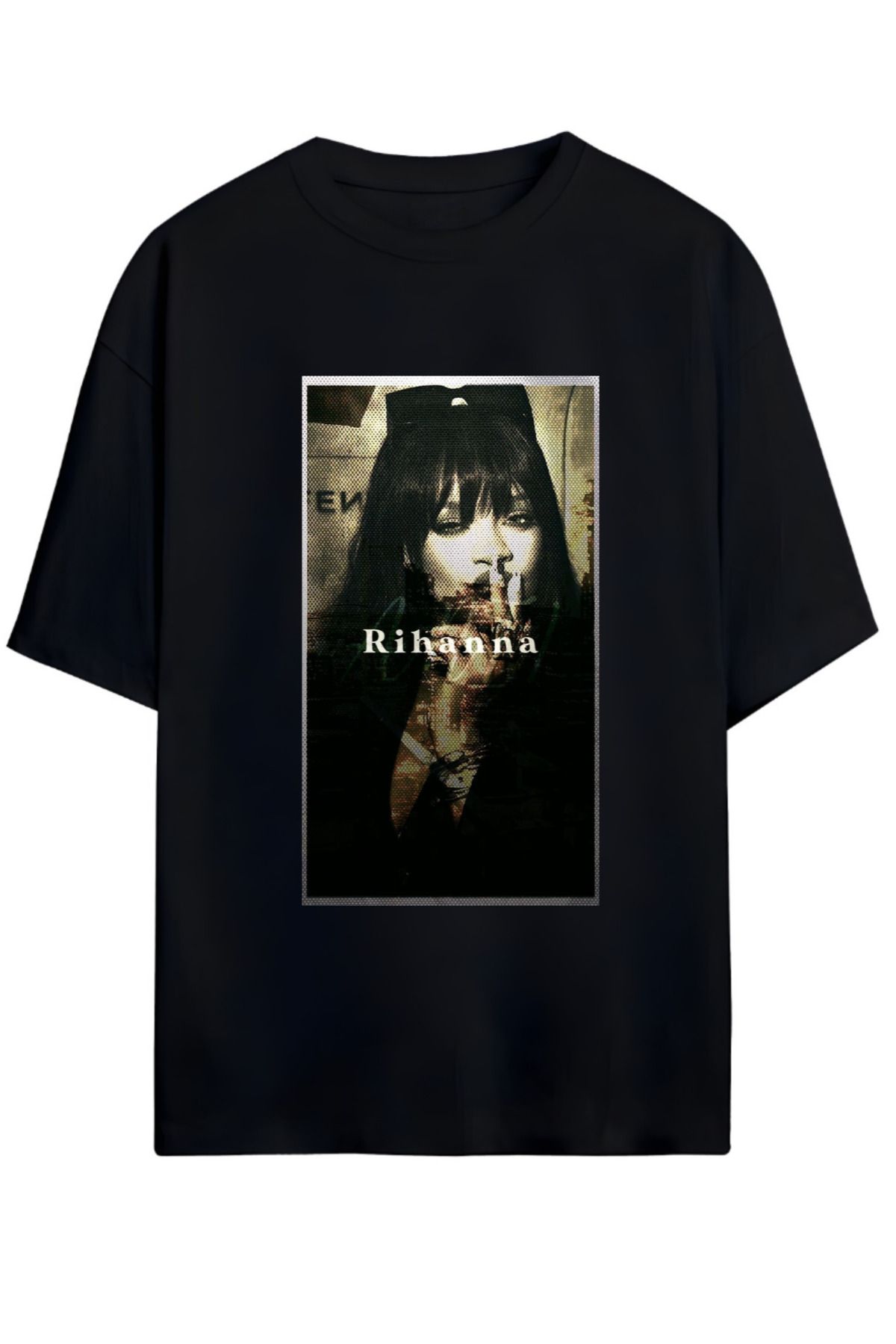 MAGORS RIHANNA TASARIMLI UNISEX YENİ SEZON OVERSIZE PAMUKLU  T-SHIRT