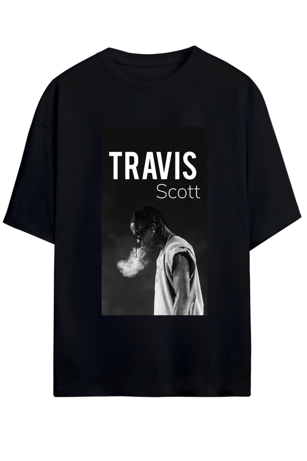 MAGORS TRAVIS SCOTT TASARIMLI UNISEX YENİ SEZON OVERSIZE PAMUKLU  T-SHIRT