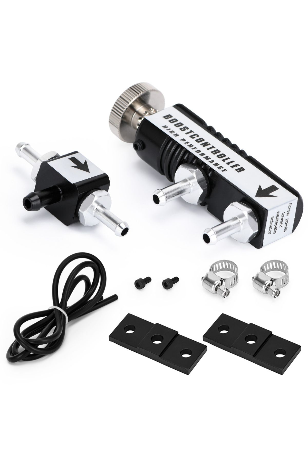Choice-Black Pqy - Universal Adjustable Manual Turbo Boost Controller Kit 1-30 Psi In-cabin Boost Control 1