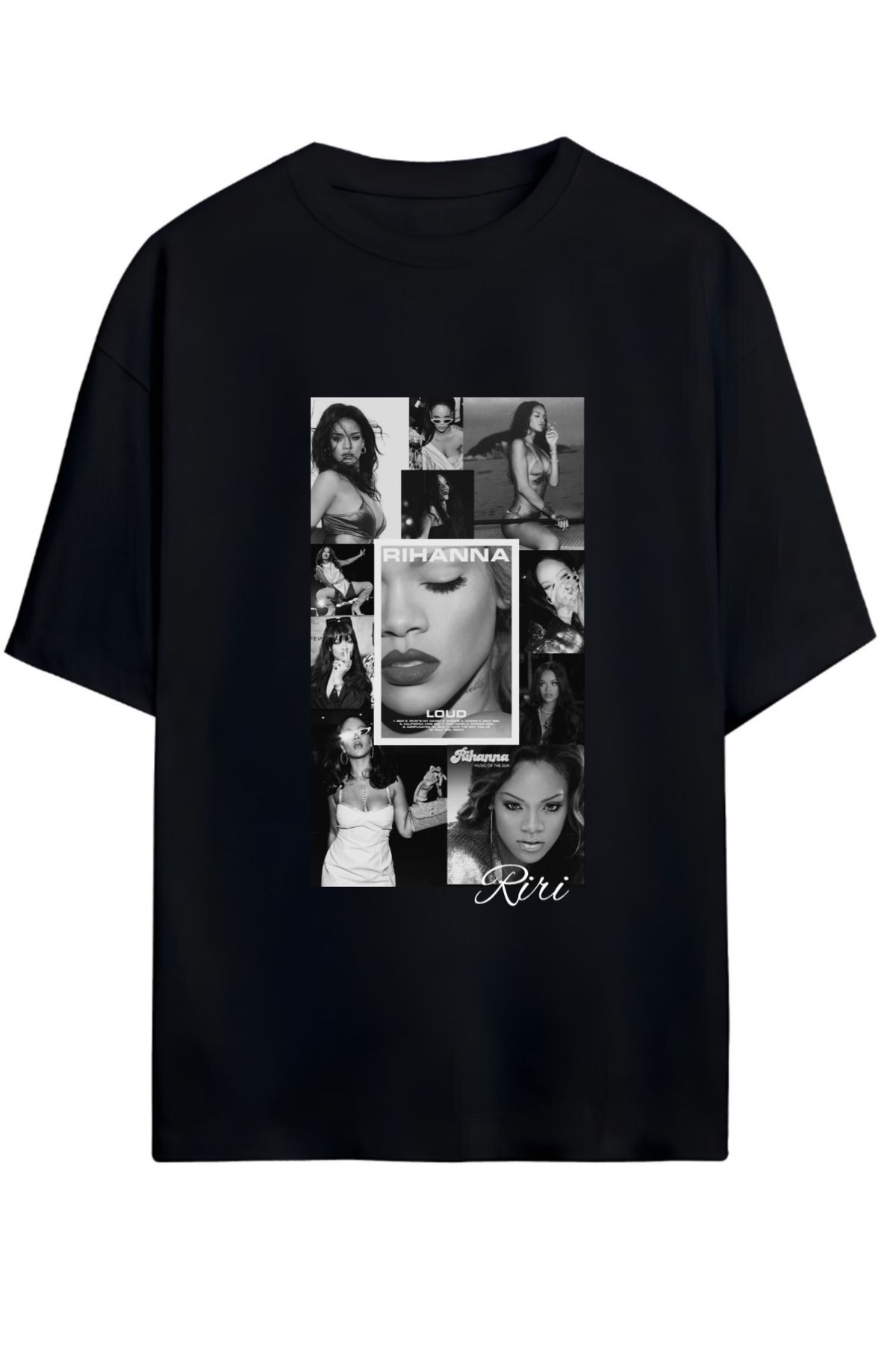 MAGORS RIHANNA TASARIMLI UNISEX YENİ SEZON OVERSIZE PAMUKLU  T-SHIRT