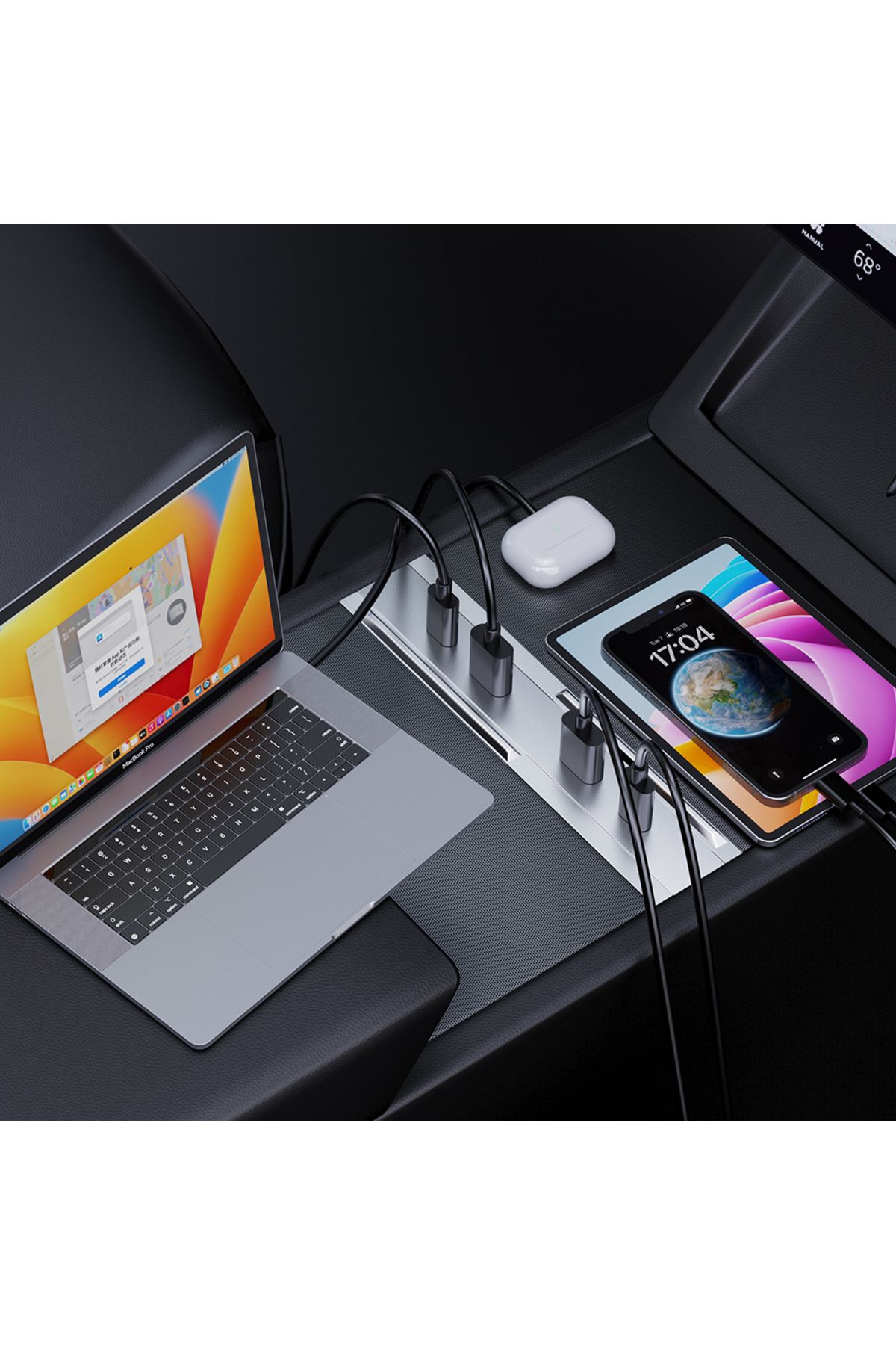 Choice-Highland Usb Hub For Tesla New Model Y 2025 Launch Juniper Central Control Fast Charging Tpye-c Usb 5