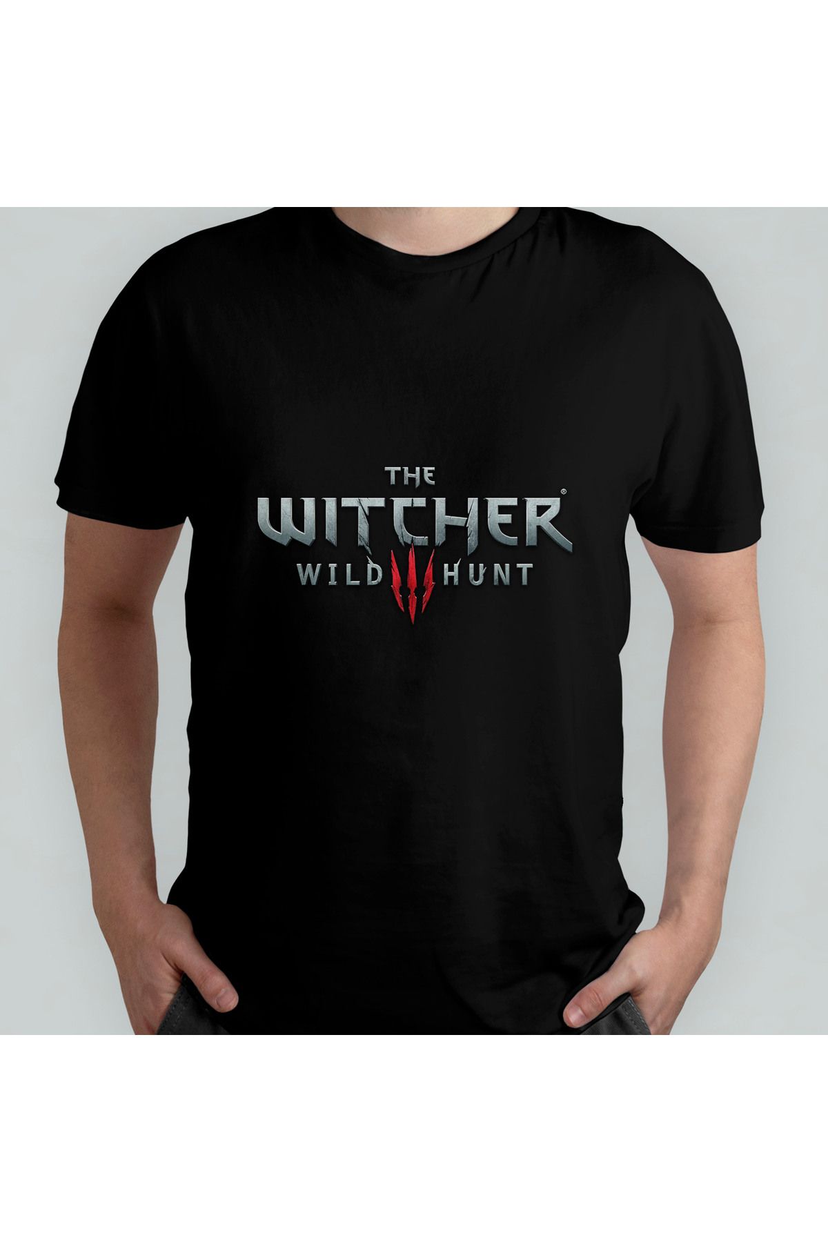 Pixxa The Witcher 3 Wild Hunt %100 Pamuklu Bisiklet Yaka T-Shirt Model 5