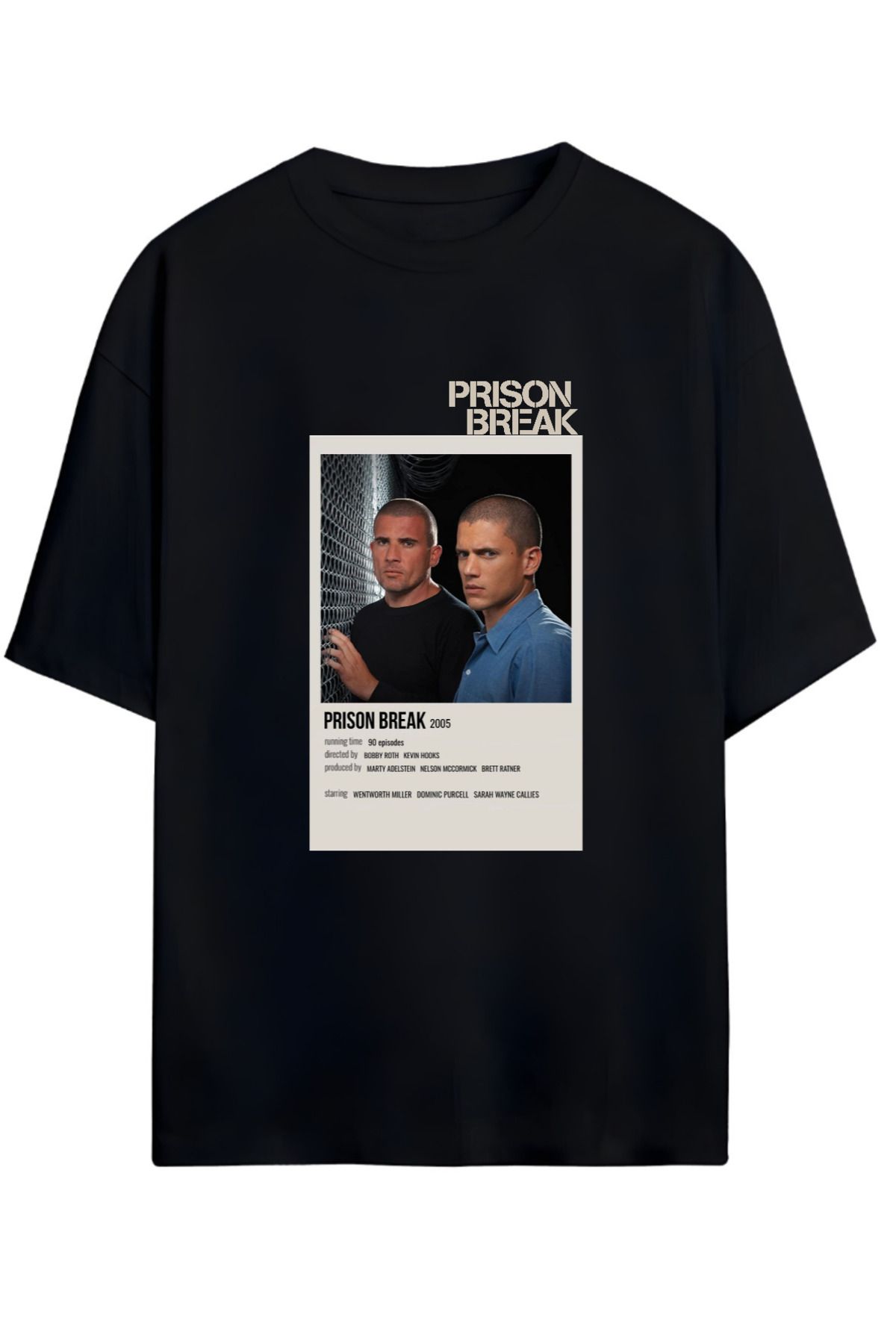 MAGORS PRISON BREAK TASARIMLI UNISEX YENİ SEZON OVERSIZE PAMUKLU  T-SHIRT