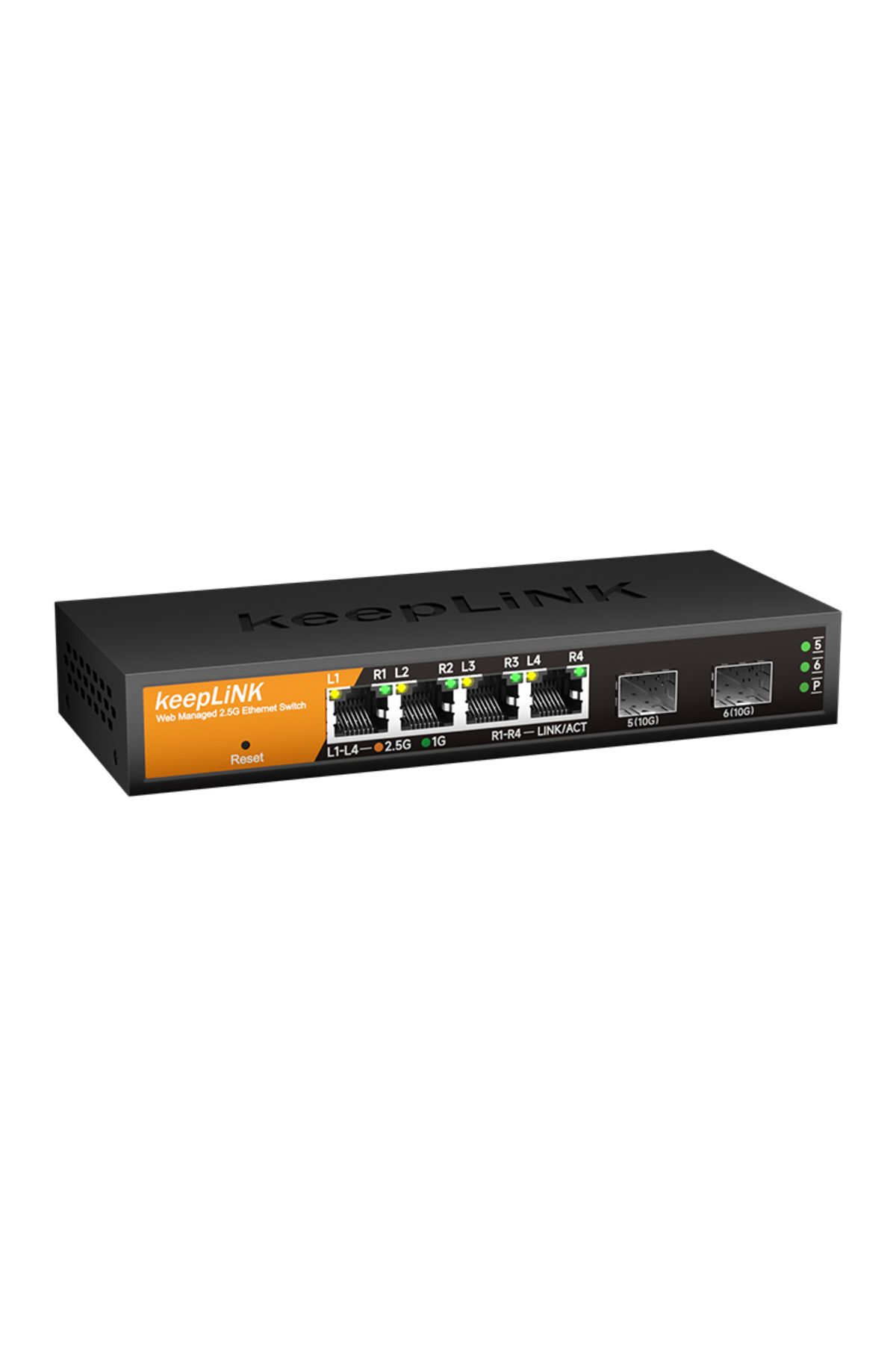 Choice-Switch With Eu Plug Keeplink 6-port Multi-gigabit Managed Switch With 4-2.5gb Rj45 And 2-10g Sfp 4