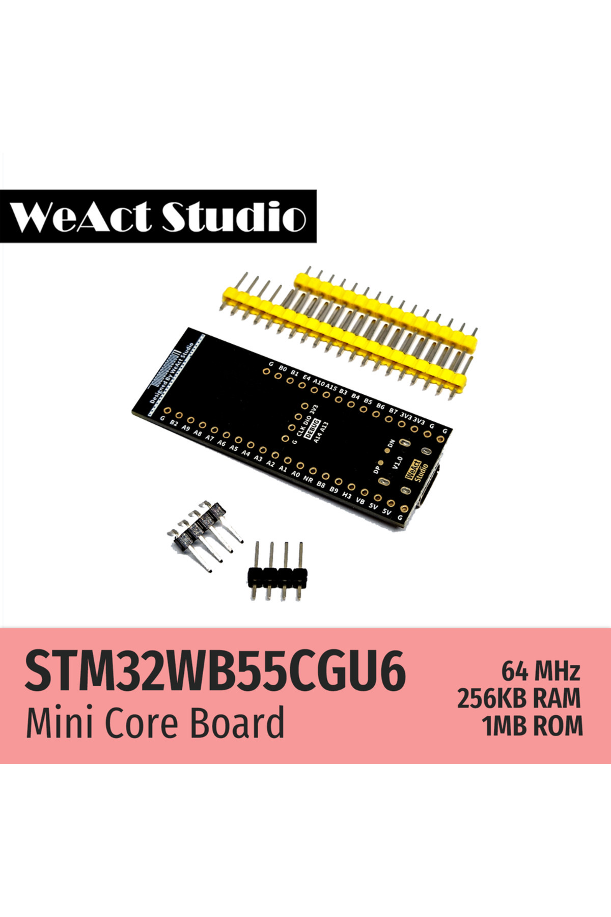 Choice1-WeAct STM32WB55CGU6 STM32WB55 STM32WB STM32WB55CG BLE-5.4 802.15.4 Zigbee Thread Matter USB AES-2... 2