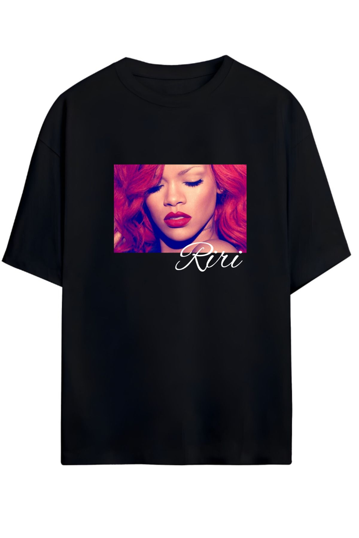 MAGORS RIHANNA TASARIMLI UNISEX YENİ SEZON OVERSIZE PAMUKLU  T-SHIRT