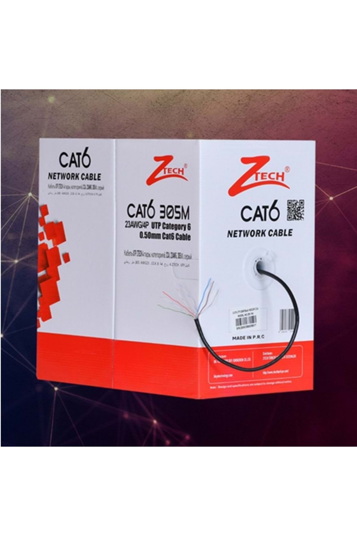 ZTECH 23 AWG 305 METRE CAT6 KABLO