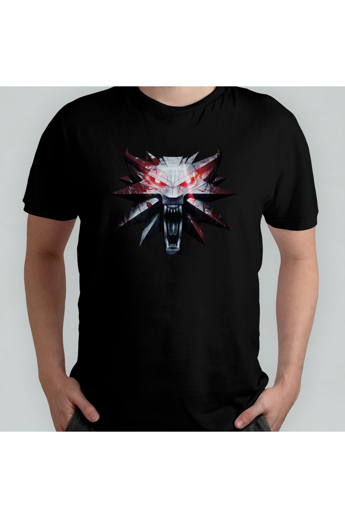 Pixxa The Witcher 3 Wild Hunt %100 Pamuklu Bisiklet Yaka T-Shirt Model 8