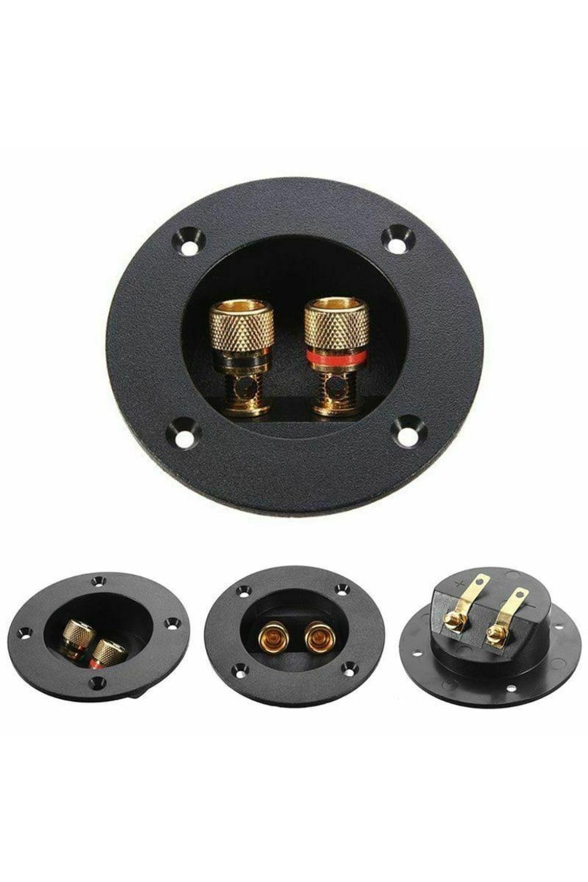 Choice-1pc Car Stereo Speaker Terminal Board Round Double Binding Post Screw Connector Subwoofer Plug 1