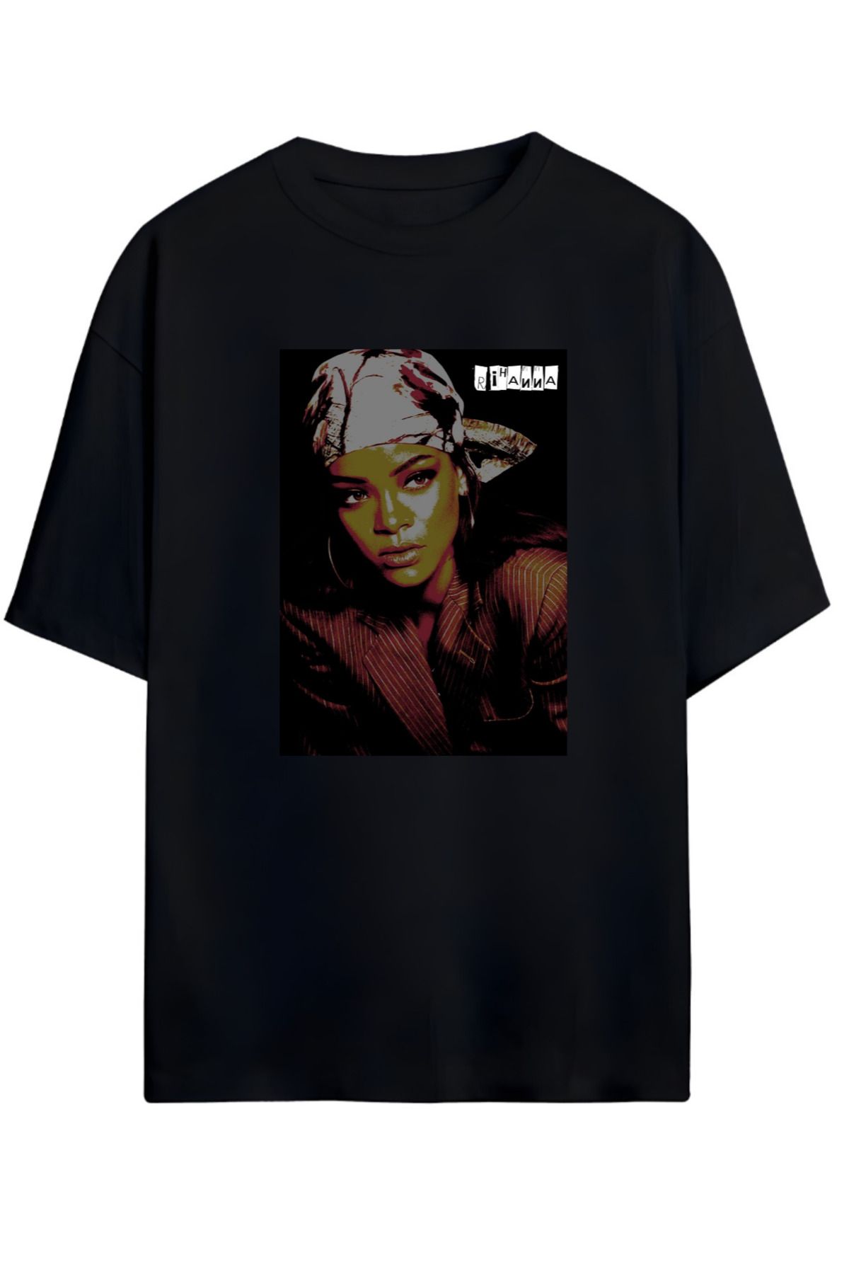 MAGORS RIHANNA TASARIMLI UNISEX YENİ SEZON OVERSIZE PAMUKLU  T-SHIRT