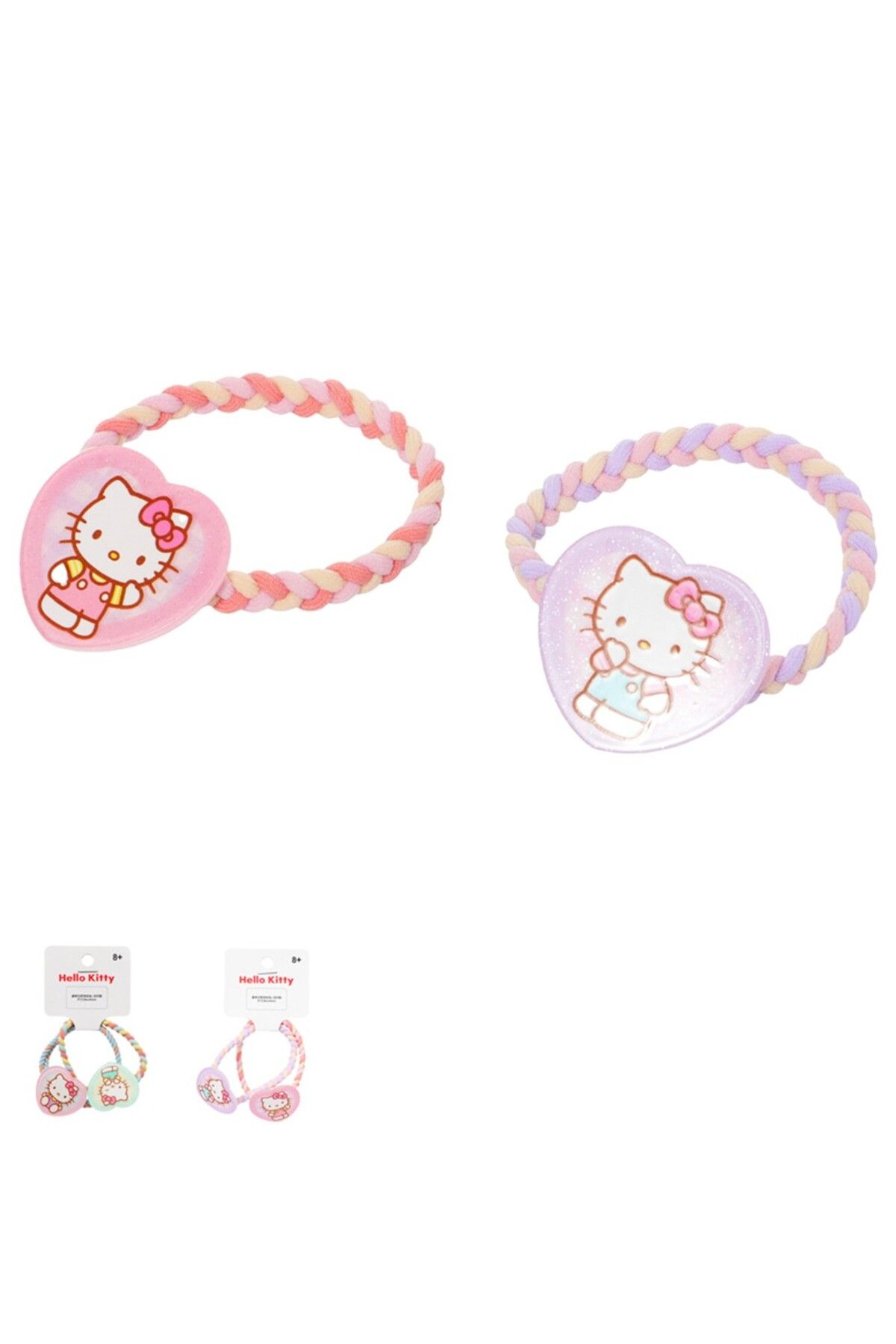 Miniso Hello Kitty Lisanslı Kalpli Saç Lastiği (2 adet)