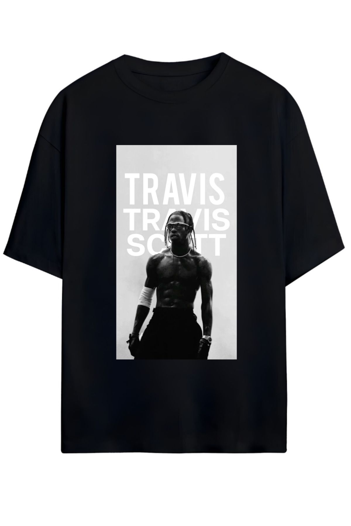 MAGORS TRAVIS SCOTT TASARIMLI UNISEX YENİ SEZON OVERSIZE PAMUKLU  T-SHIRT