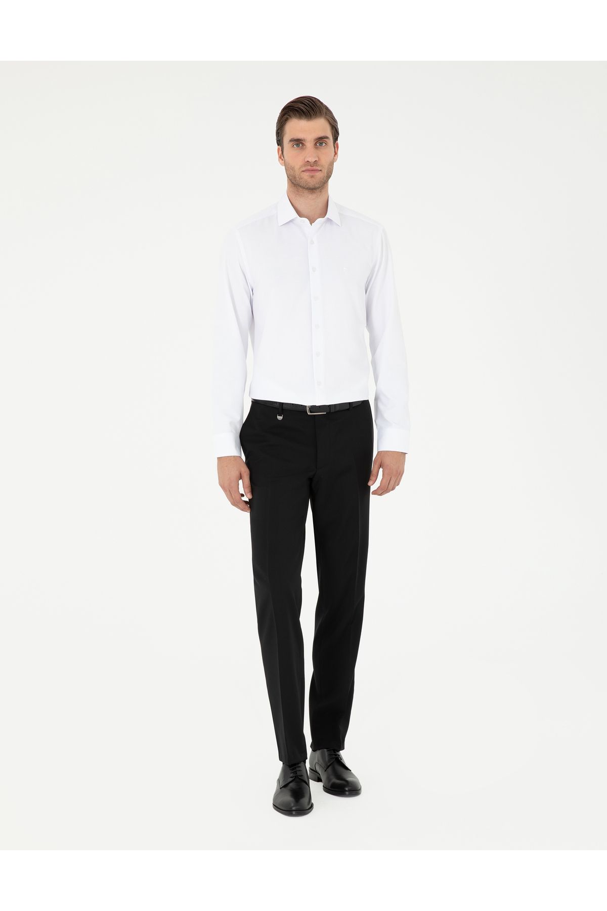 Pierre Cardin Siyah Slim Fit Yün Kumaş Pantolon 50296536-VR046