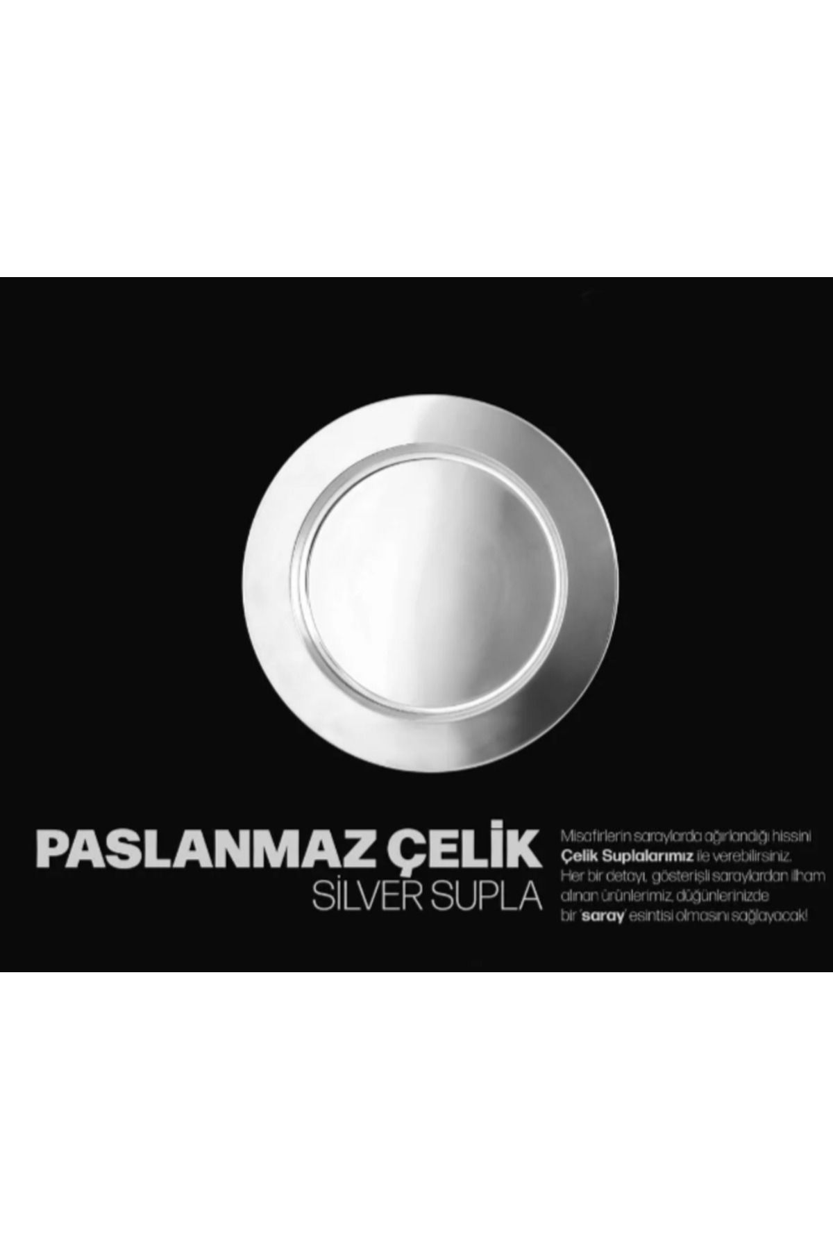 PONCİKPAZAR 8 ADET PASLANMAZ ÇELİK SİLVER SUPLA