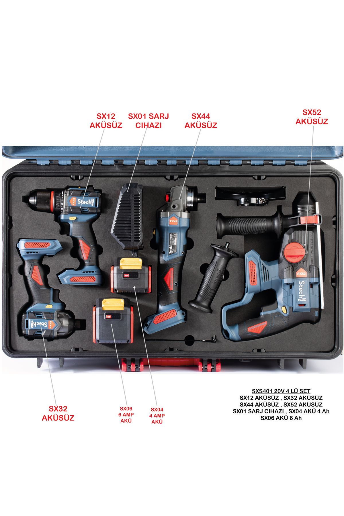 StechEnd SXS403 Set (SX22/SX32/SX44/SX52 1*4 Ah-1*6 Ah)