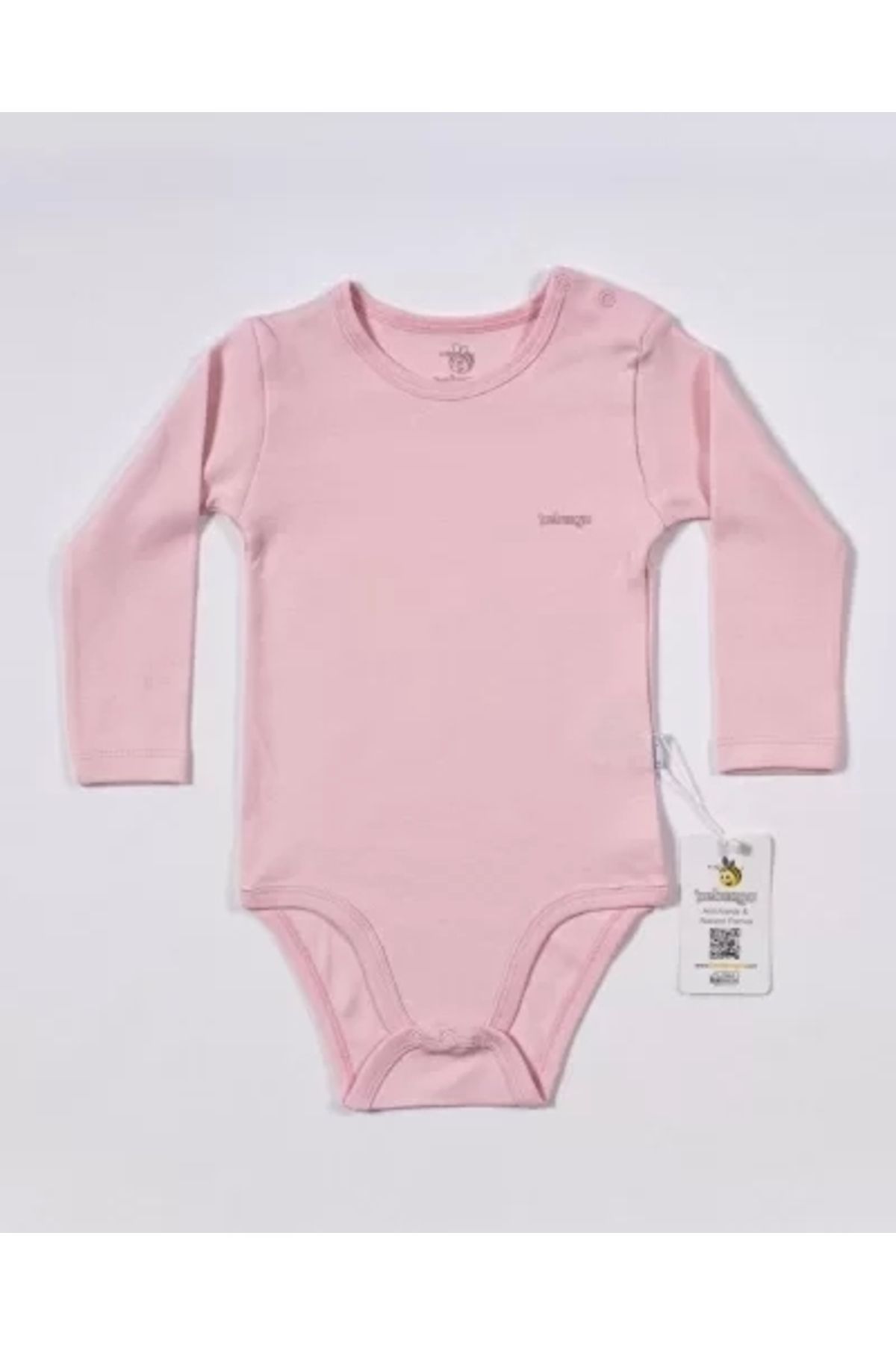 Moda Azze Basic Uzun Kol Yaş Body Pembe