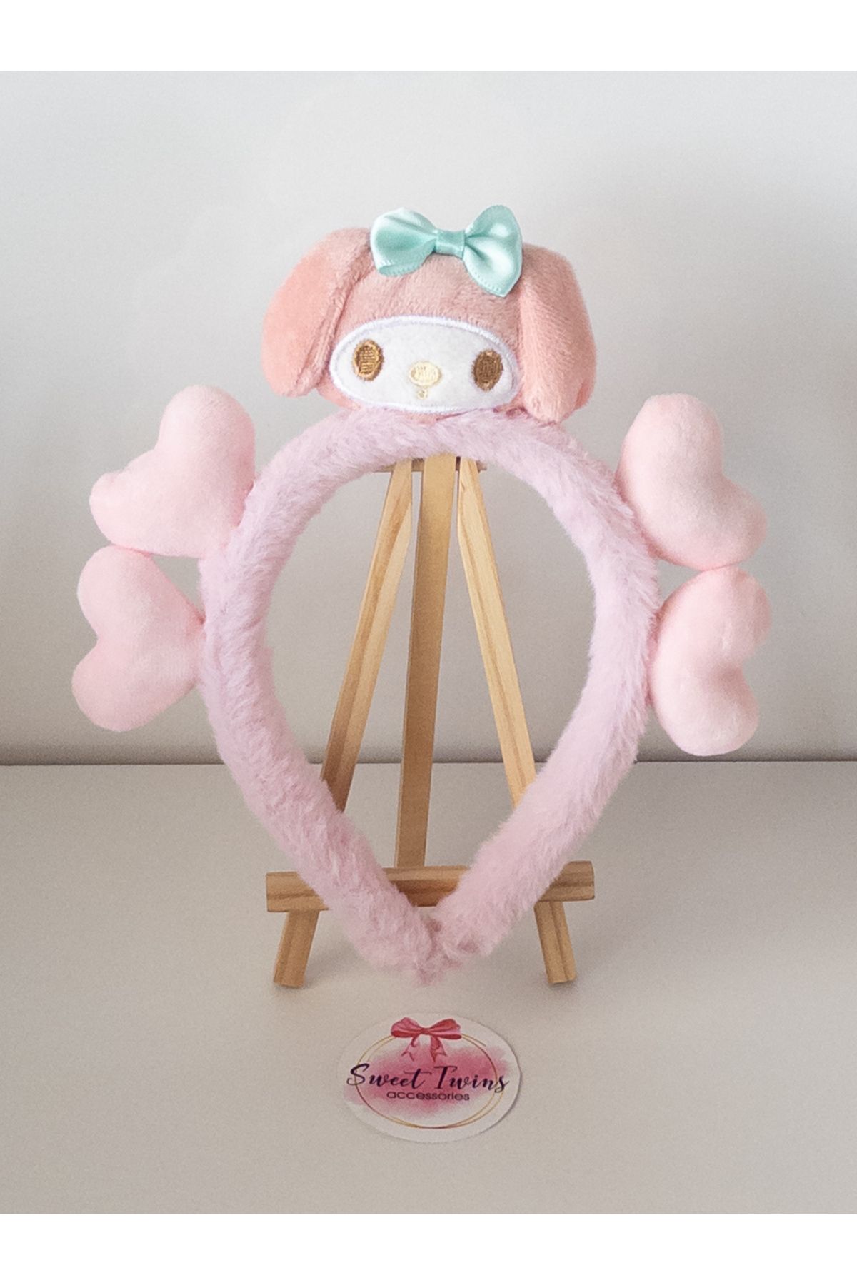 Sweet twins accessories Kuromi Kalpli Peluş Çocuk Taç