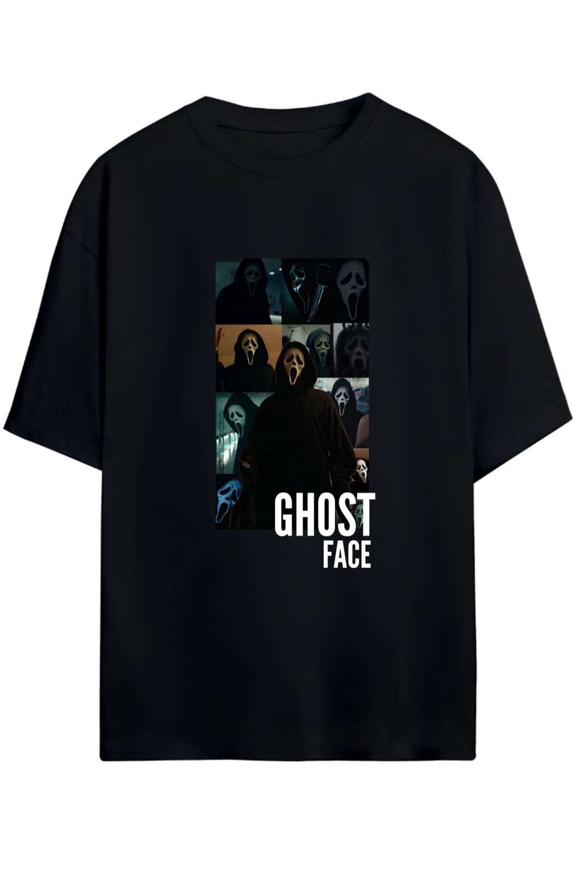 MAGORS GHOST FACE TASARIMLI UNISEX YENİ SEZON OVERSIZE PAMUKLU  T-SHIRT