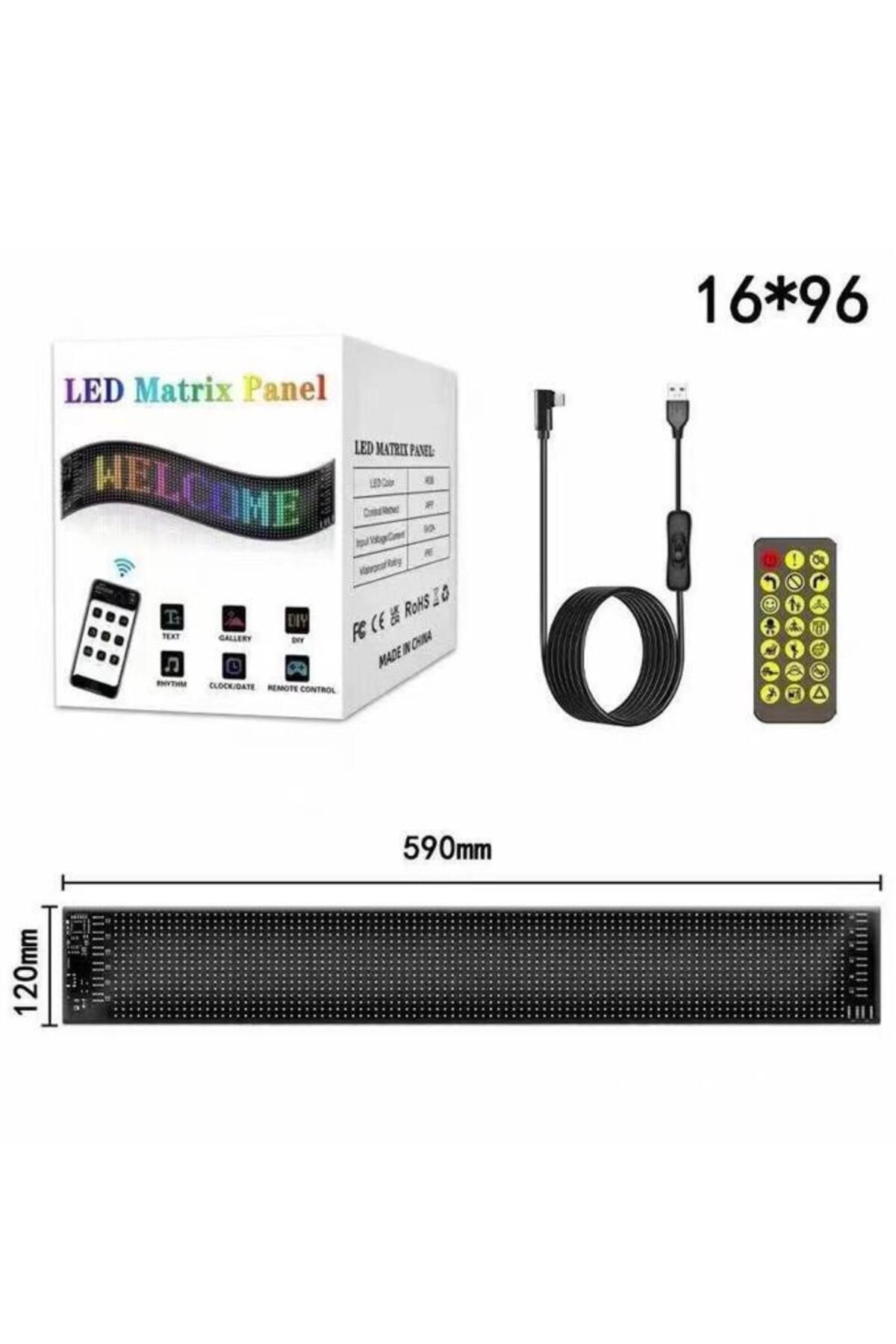 Torima-Rp1259 Led Matrix Panel 16X96Cm Phone Controlled Sliding Led Animation Lighting 2