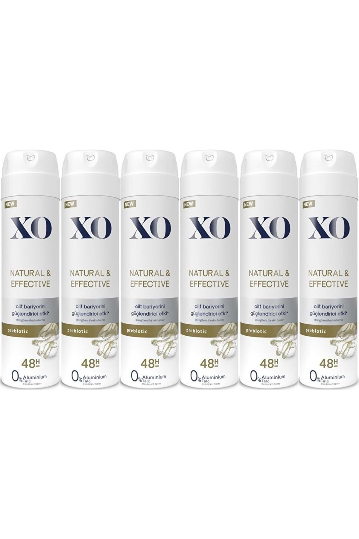 Xo Deodorant 150ML Women-Kadın Natural & Effective (6 Lı Set)