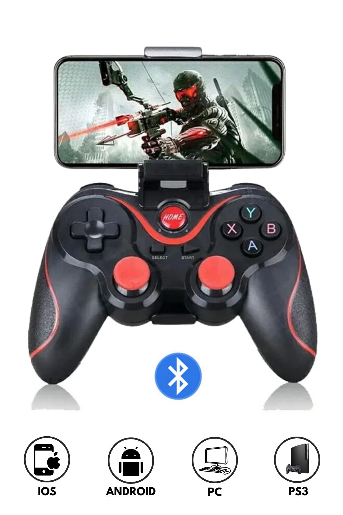 Abbruch Kablosuz Bluetooth Telefon Tutucu Oyun Kolu Pc/android/iphone/android Tv/tv Box/ps3 Joystik Gamepad