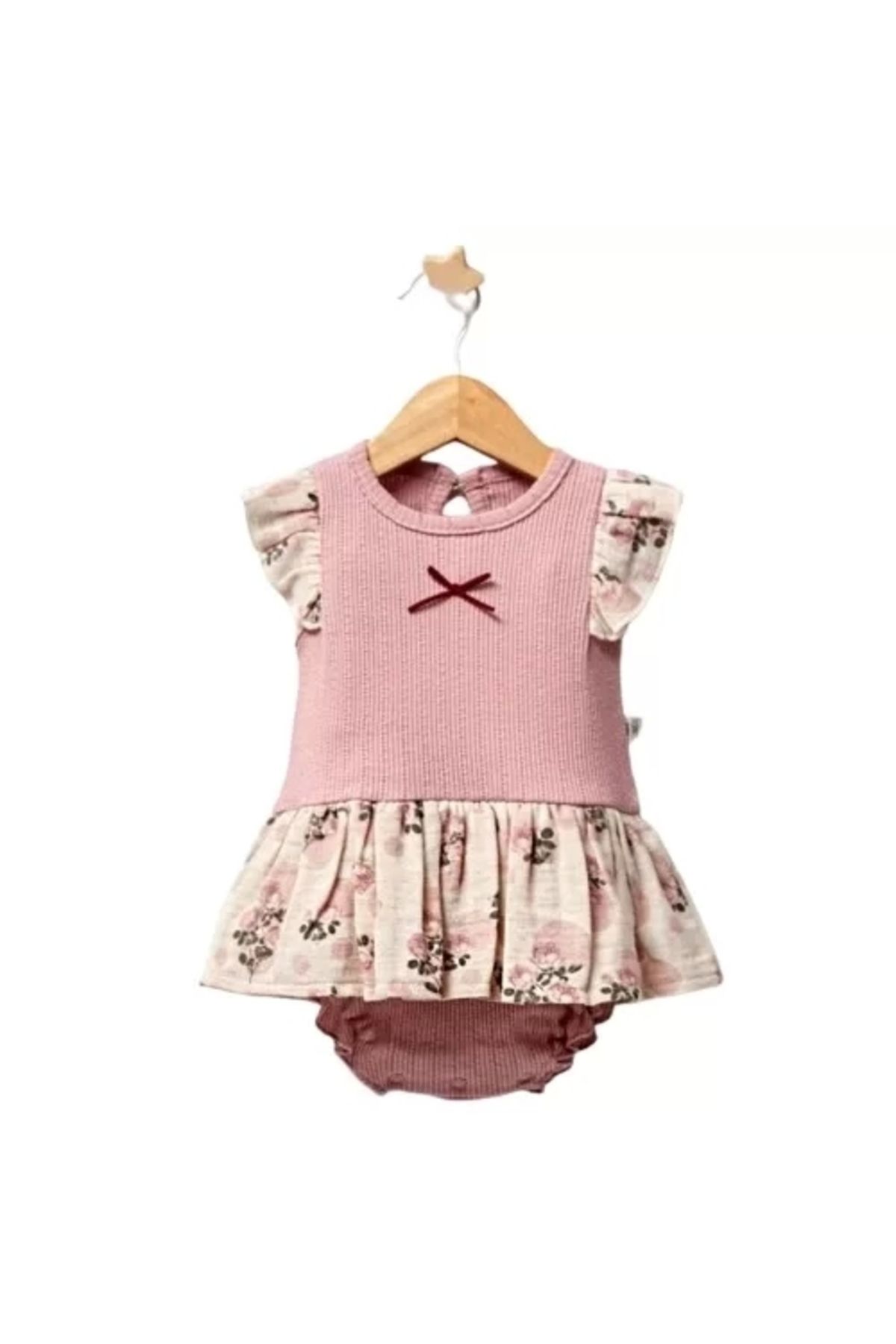 Moda Azze Baby Vintage Rose Bebek Body  Gül Kurusu