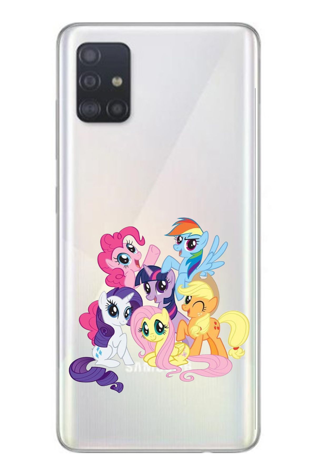 TechTree SAMSUNG Galaxy A51 Uyumlu My Little Pony: Arkadaşlık Sihirlidir Tasarım Şeffaf Silikon Kılıf