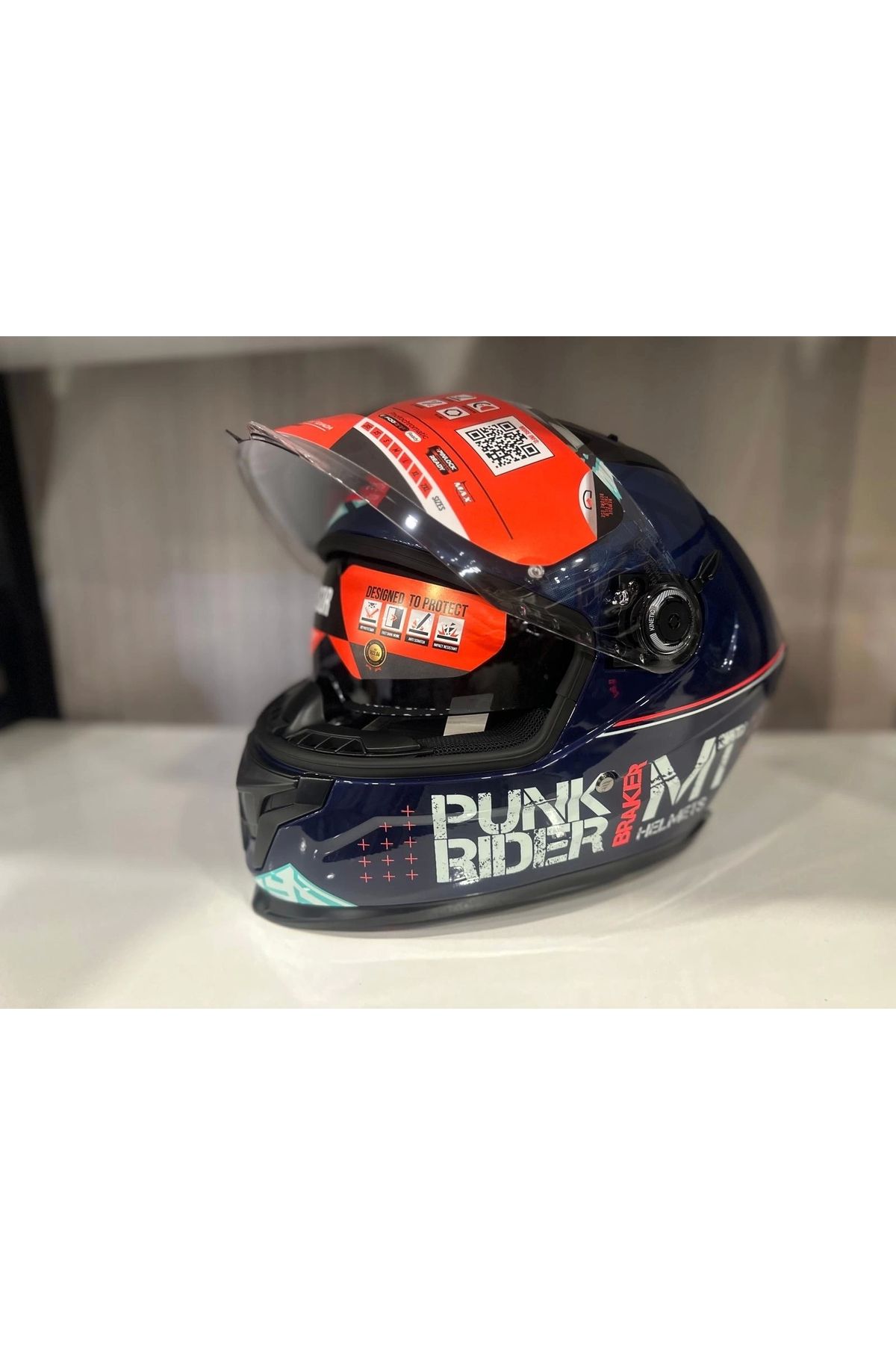 MT Helmets-Helmet mt Braker Sv Punk Rider C7 Bright Blue/black 2