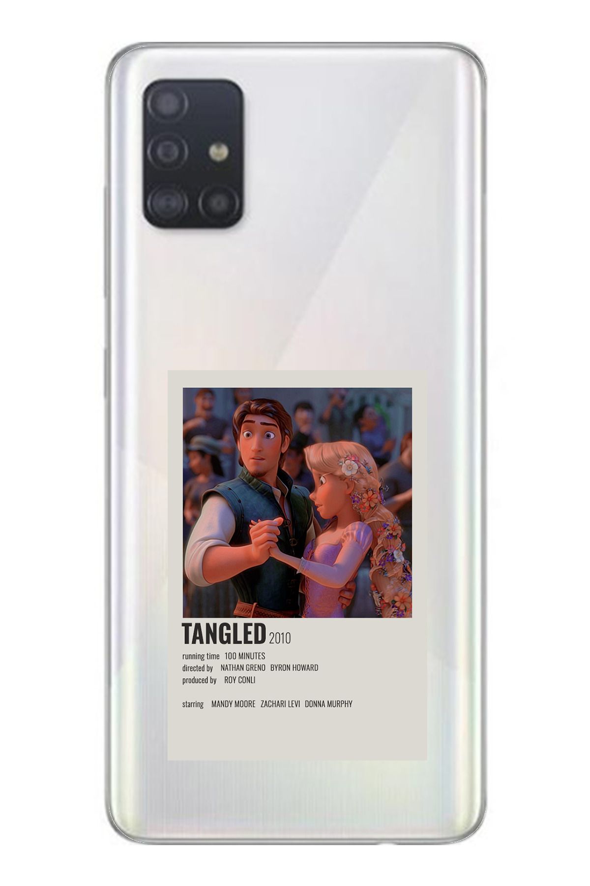 TechTree SAMSUNG Galaxy A51 Uyumlu Rapunzel Tangled Tasarımlı Şeffaf Silikon Kılıf