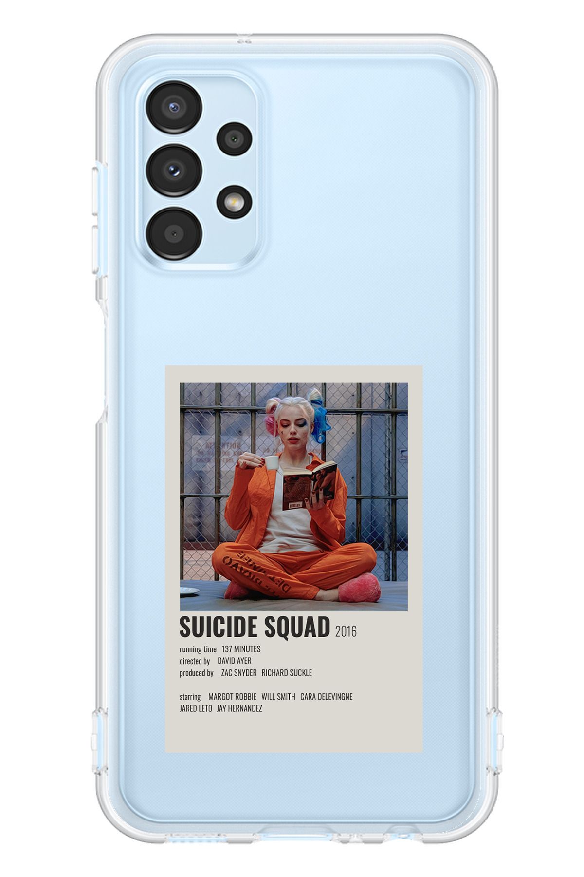 TechTree SAMSUNG Galaxy A13 Uyumlu Suicide Squad Tasarımlı Şeffaf Silikon Kılıf