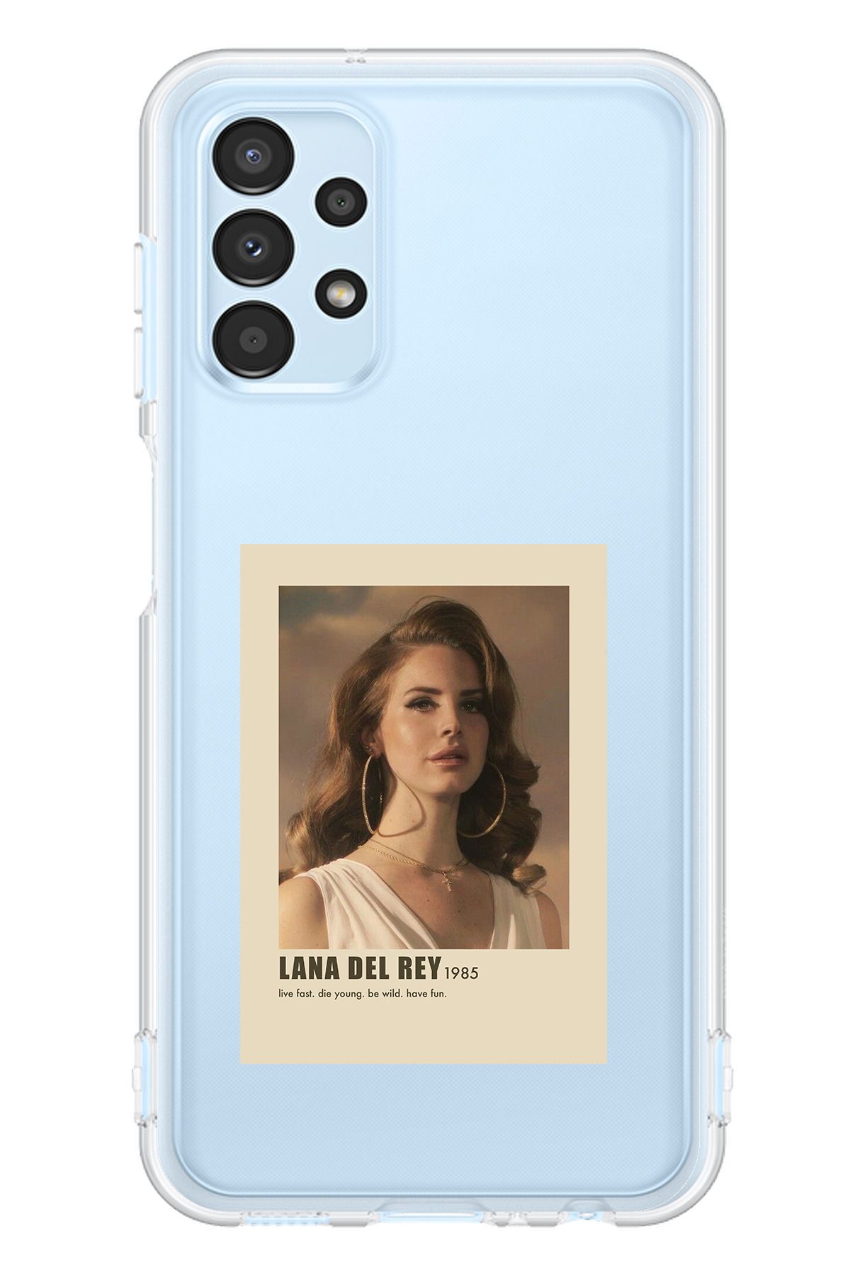 TechTree SAMSUNG Galaxy A13 Uyumlu Lana Del Rey Tasarımlı Şeffaf Silikon Kılıf