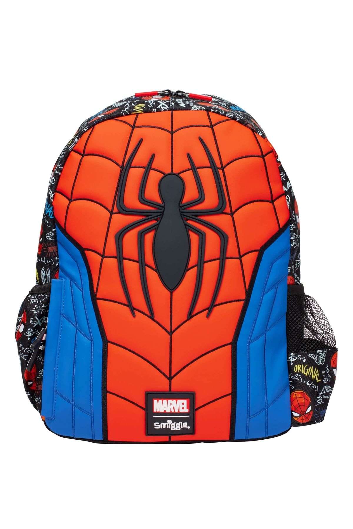 SMIGGLE SPIDER MAN APLİKELİ NAKIŞLI KAPŞONLU SIRT ÇANTASI