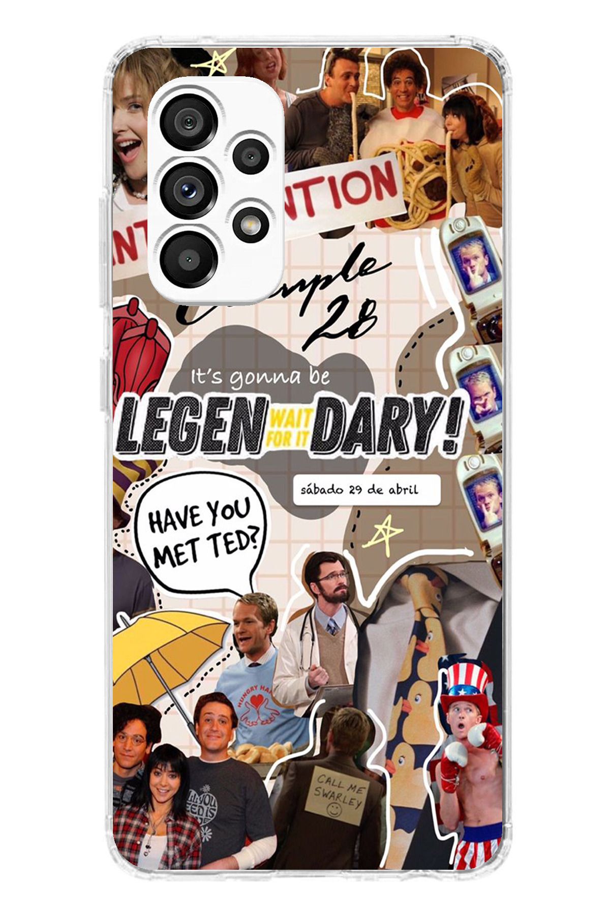 TechTree SAMSUNG Galaxy A23 Uyumlu Retro Gazete How i met your mother Tasarımlı Şeffaf Silikon Kılıf