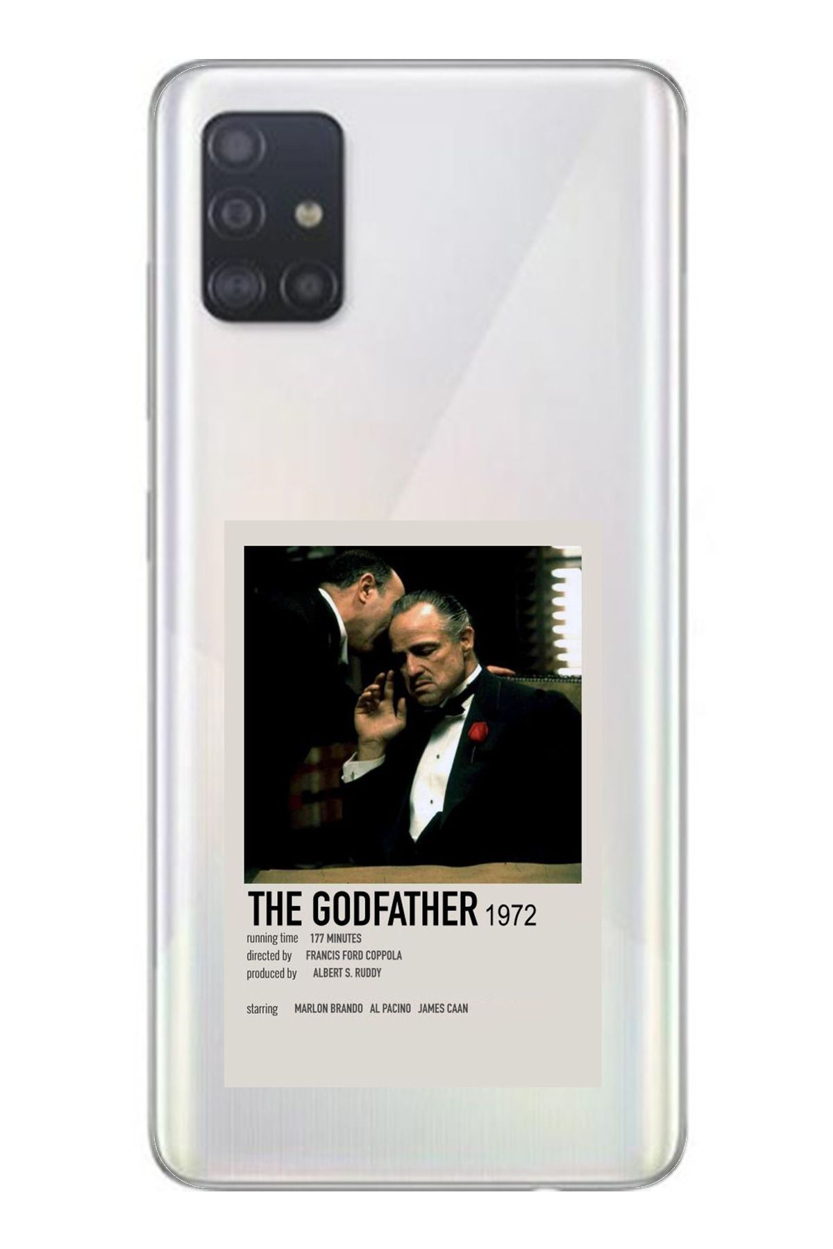 TechTree SAMSUNG Galaxy A51 Uyumlu The GodFather Baba Poster Tasarımlı Şeffaf Silikon Kılıf