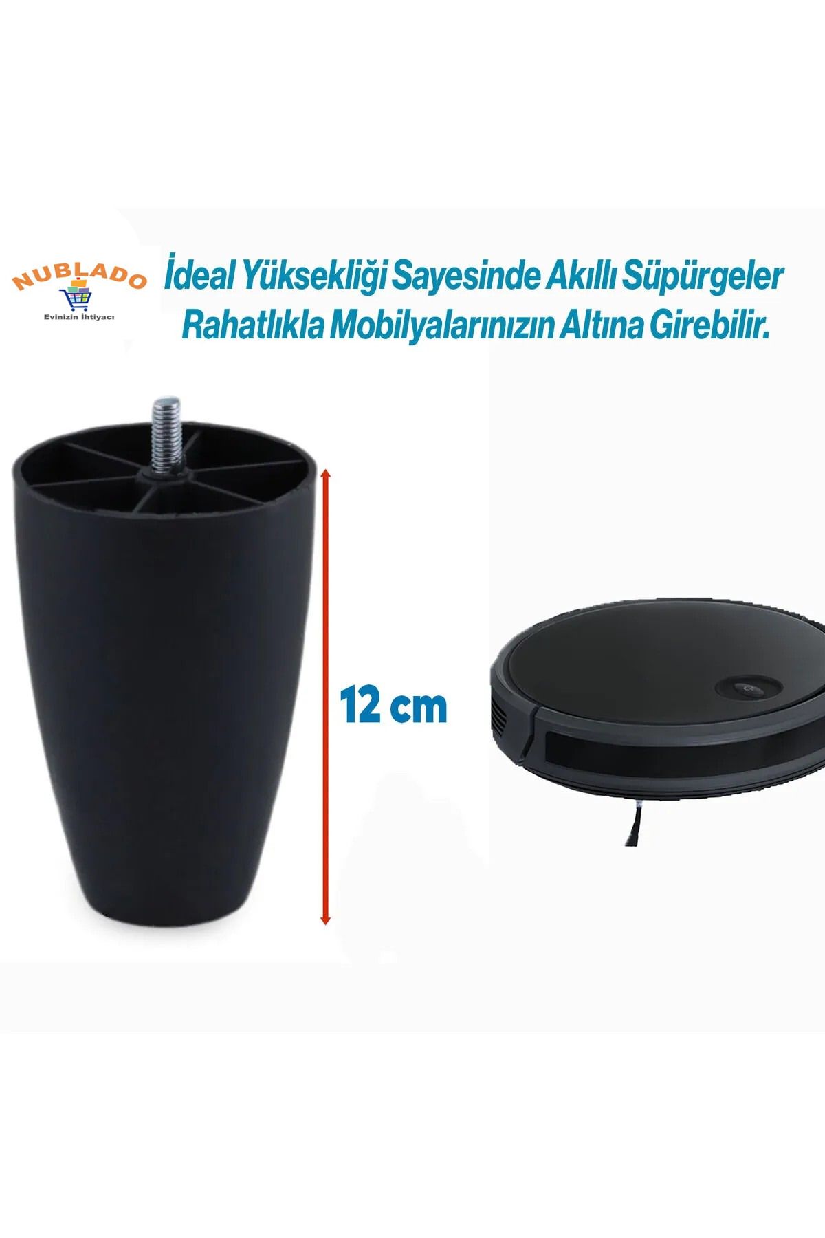 nublado BRO Vidalı Oval Plastik 12 Cm (CEVİZ) Mobilya Dolap Kanepe Koltuk Baza Yükseltici Ayağı Ayakları